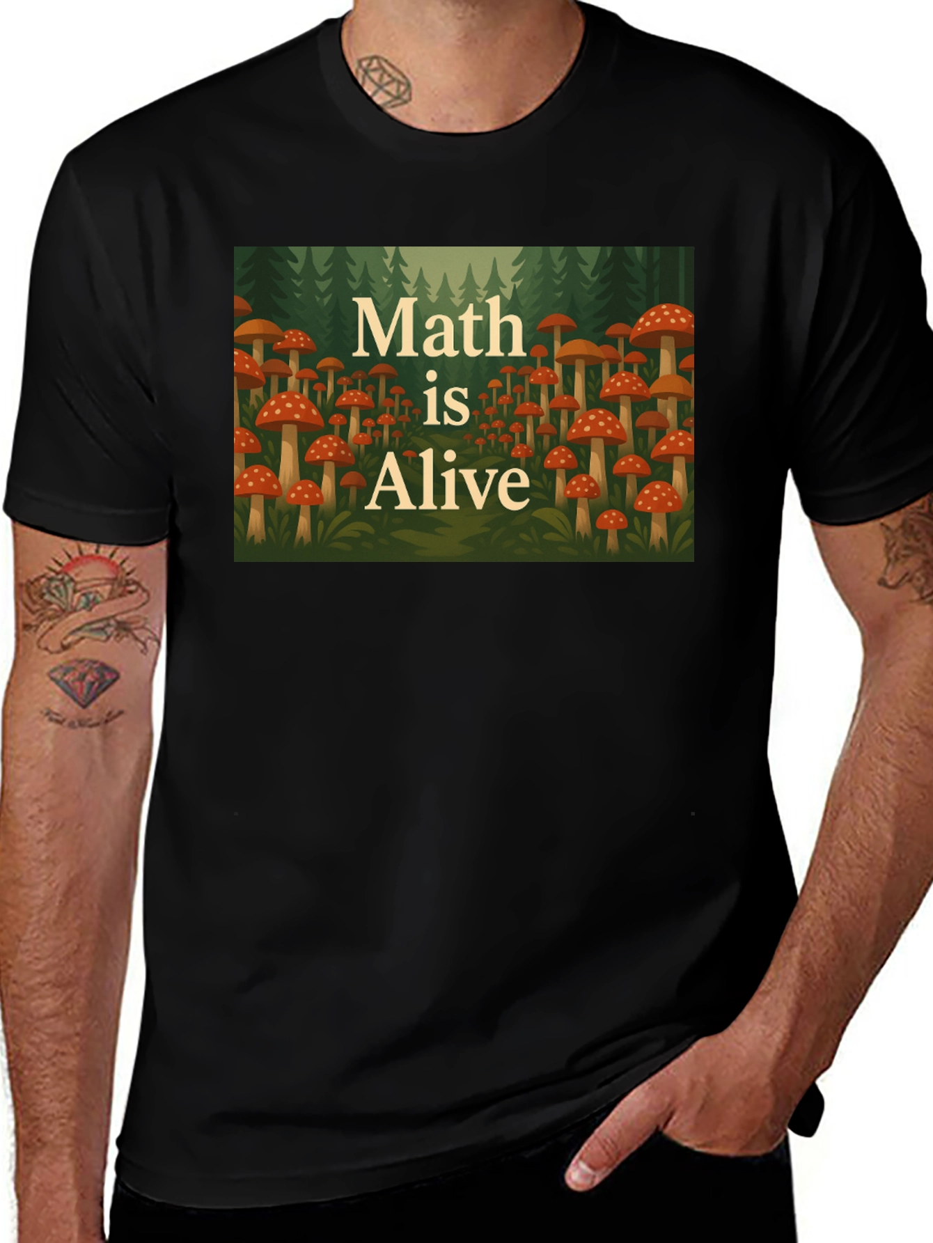 Math is Alive Mushroom Forest T-Shirt