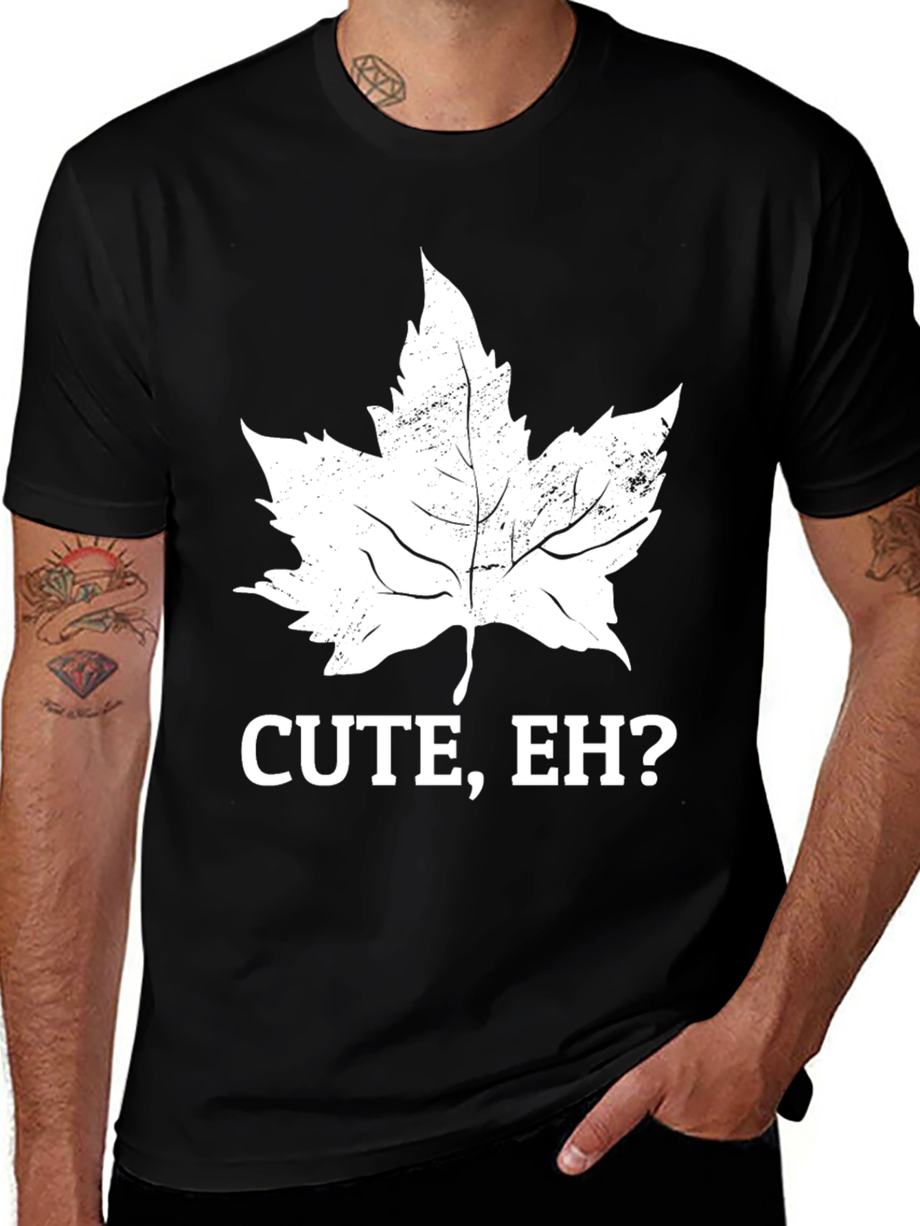 Variant 12 of Cute Eh? Maple Leaf Graphic T-Shirt