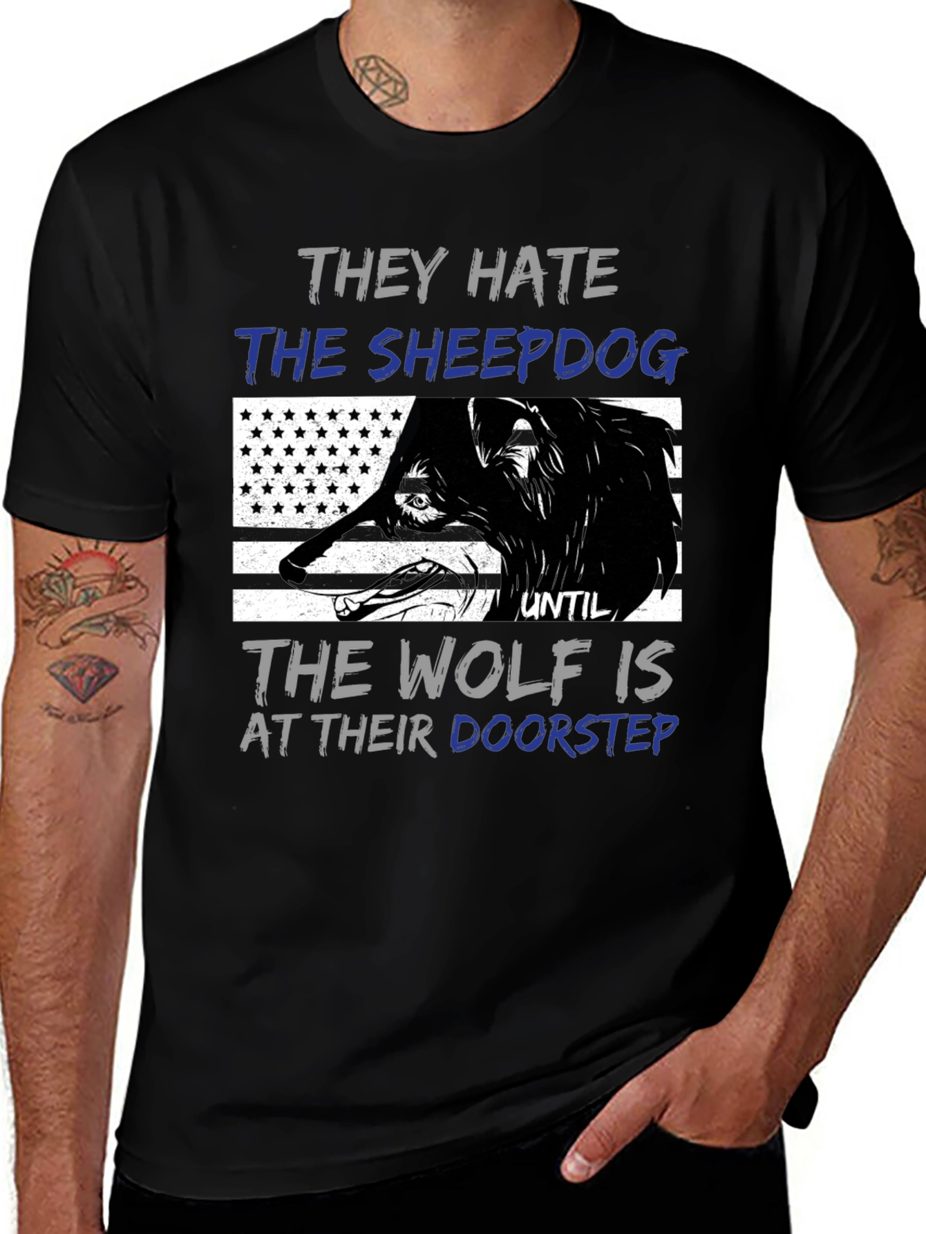 Variant 16 of Sheepdog Wolf Graphic Tee
