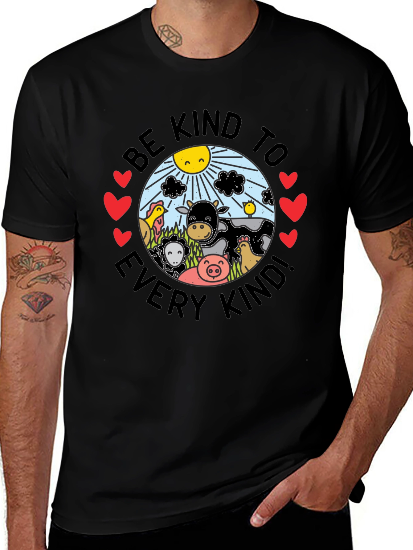Variant 15 of Be Kind T-Shirt - Animal Lover Graphic Tee