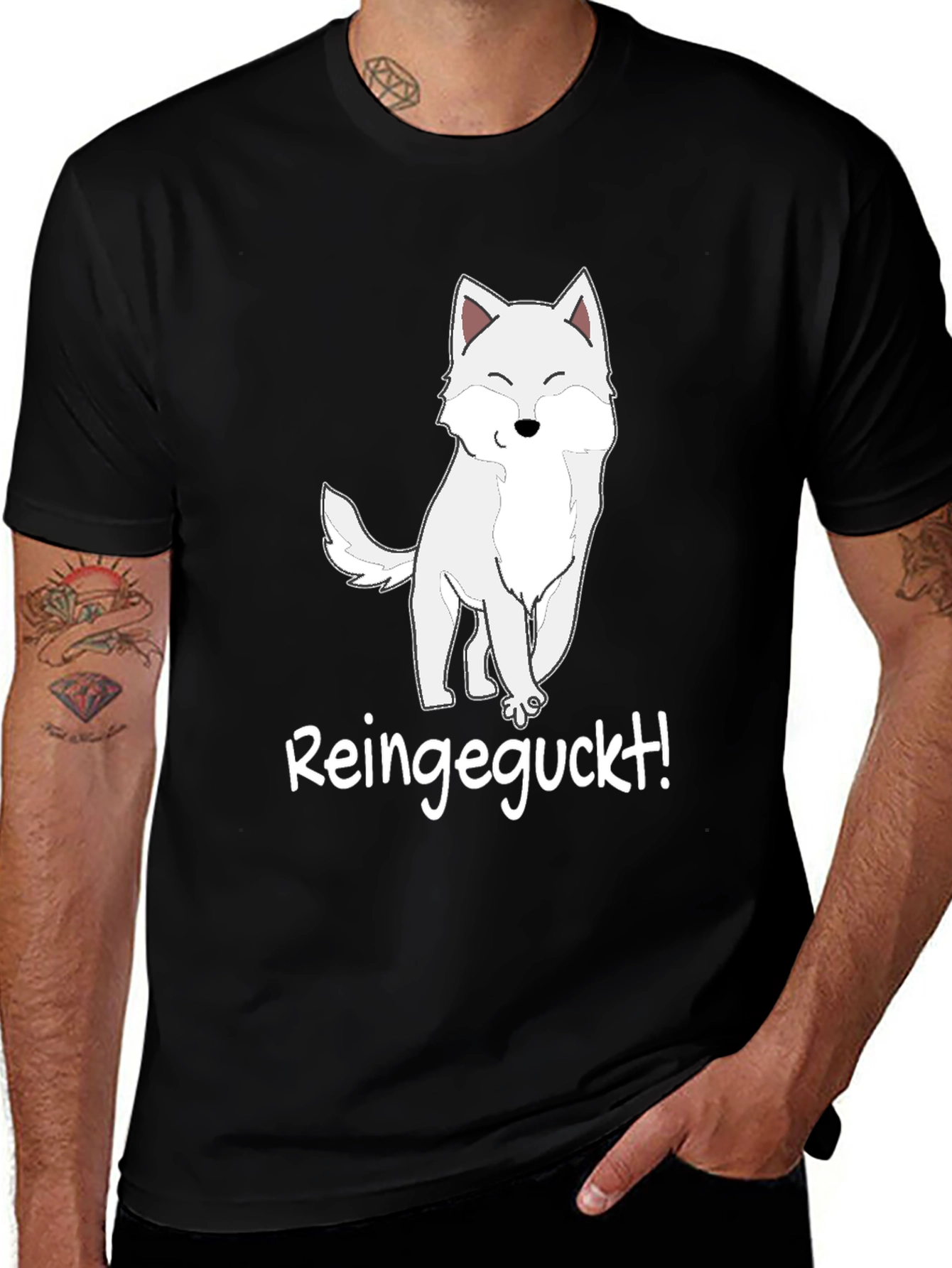 Variant 29 of Cute Wolf Reingeguckt T-Shirt