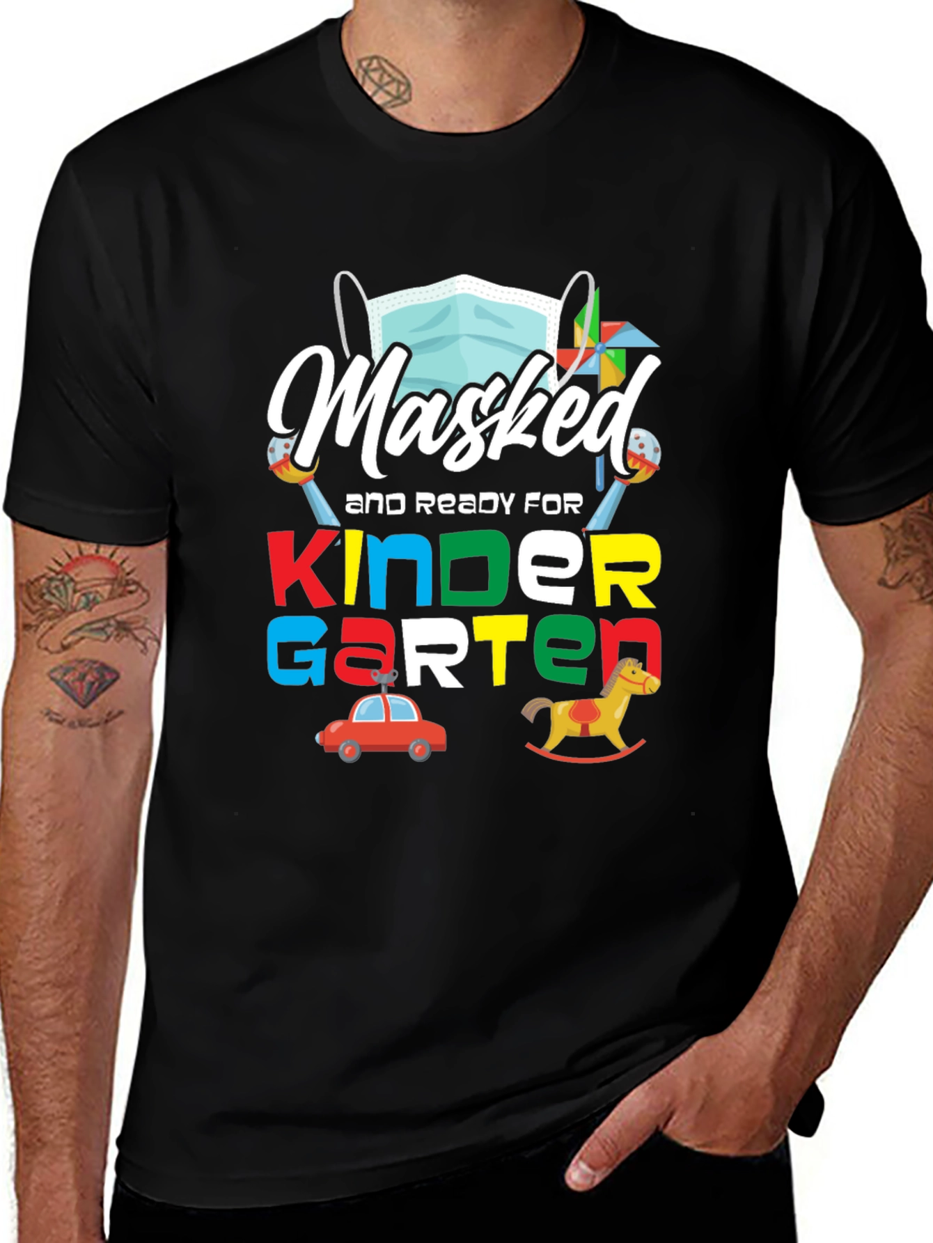 Variant 23 of Masked and Ready for Kindergarten T-Shirt
