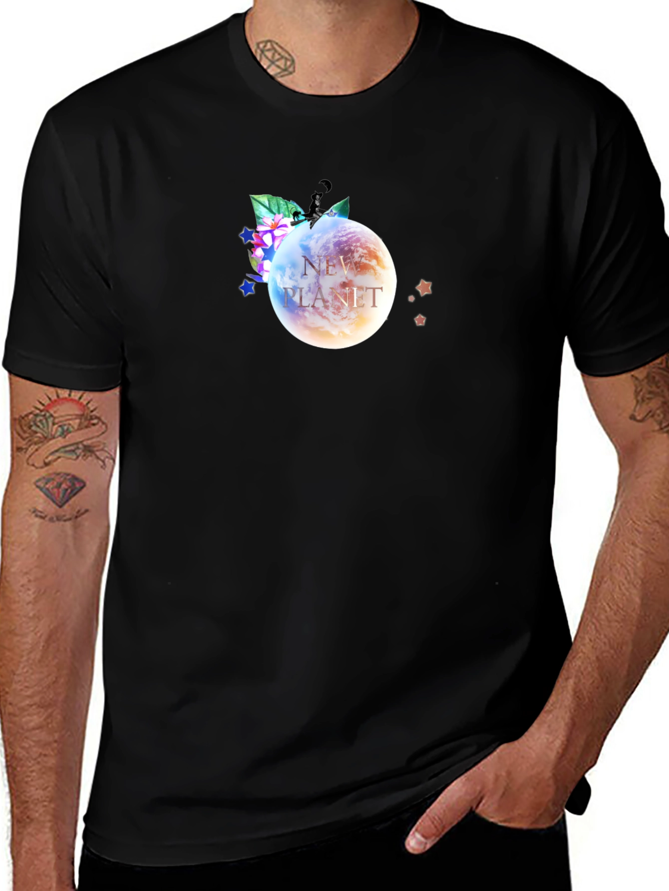 Variant 29 of New Planet Graphic T-Shirt - Trendy Design