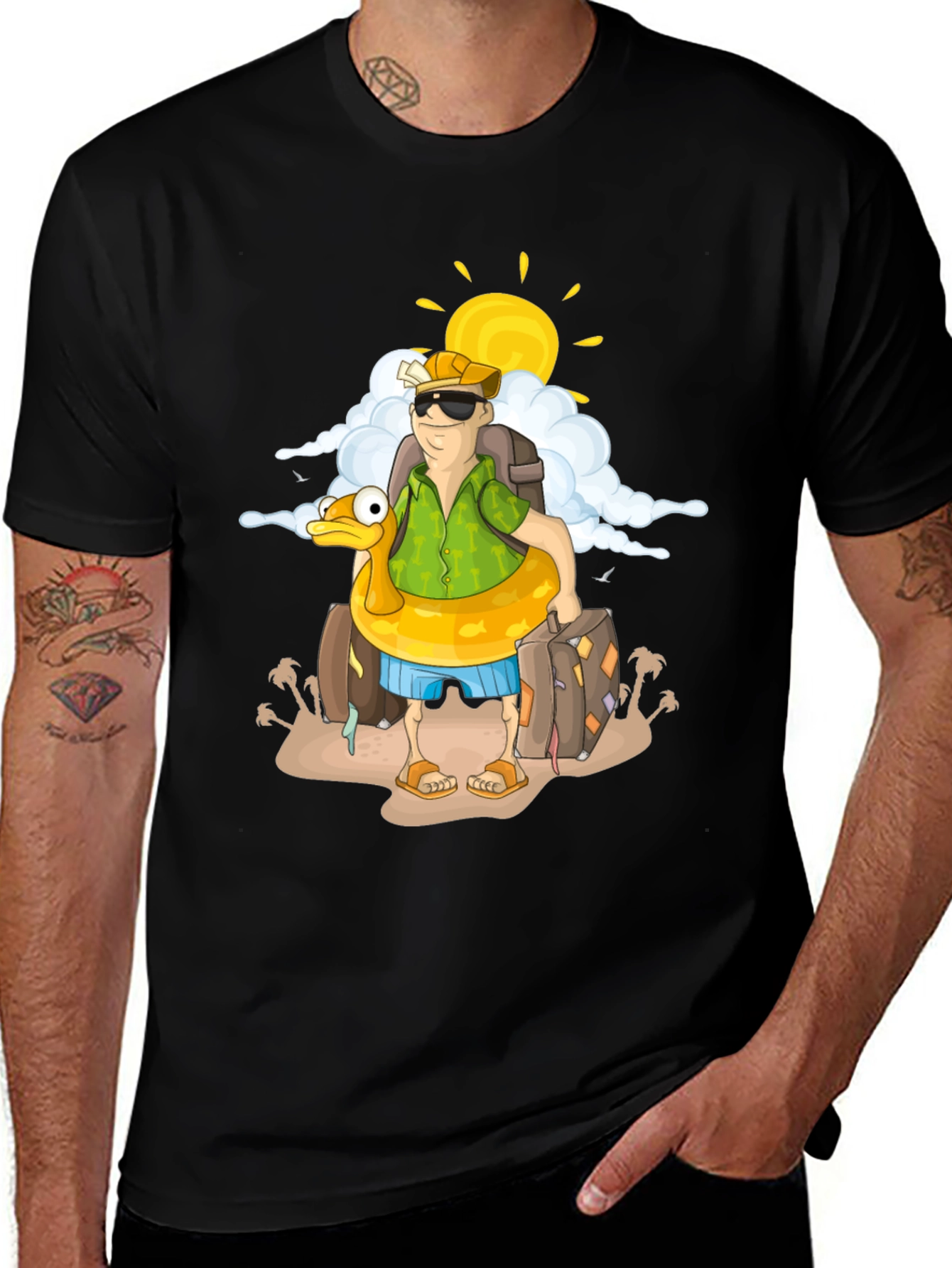 Variant 19 of Cartoon Traveler Graphic T-Shirt