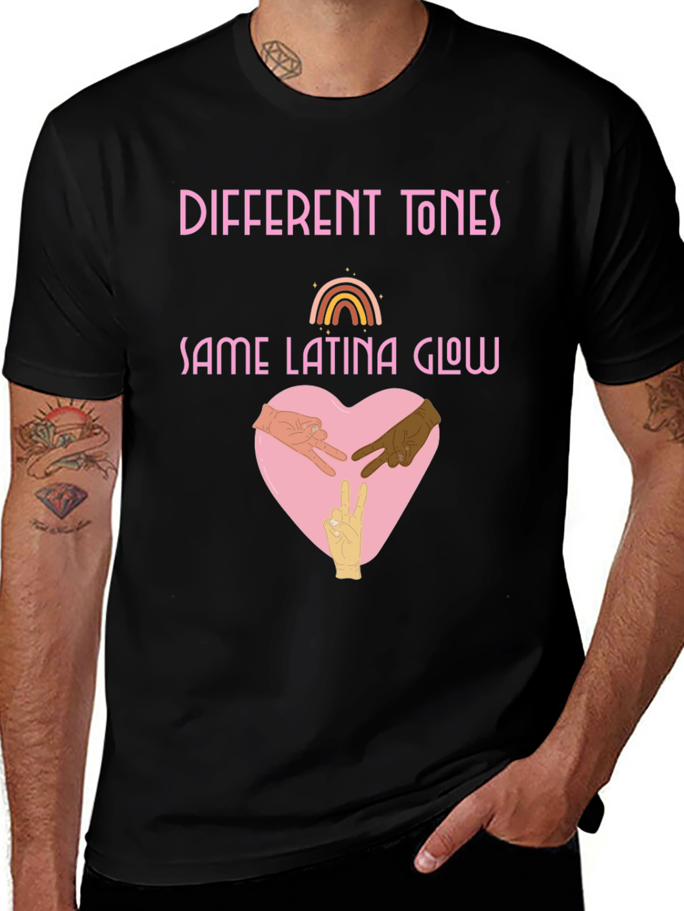 Different Tones Same Latina Glow T-Shirt