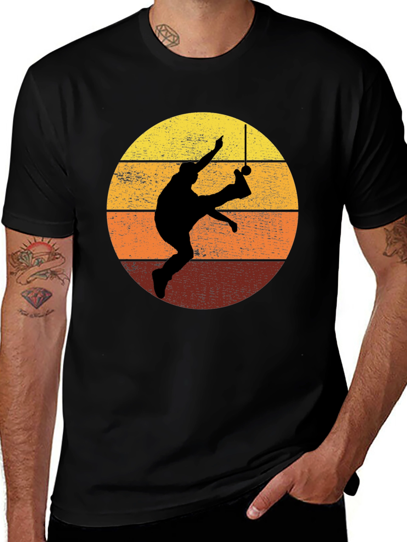Variant 2 of Retro Hacky Sack T-Shirt - Vintage Sunset Design