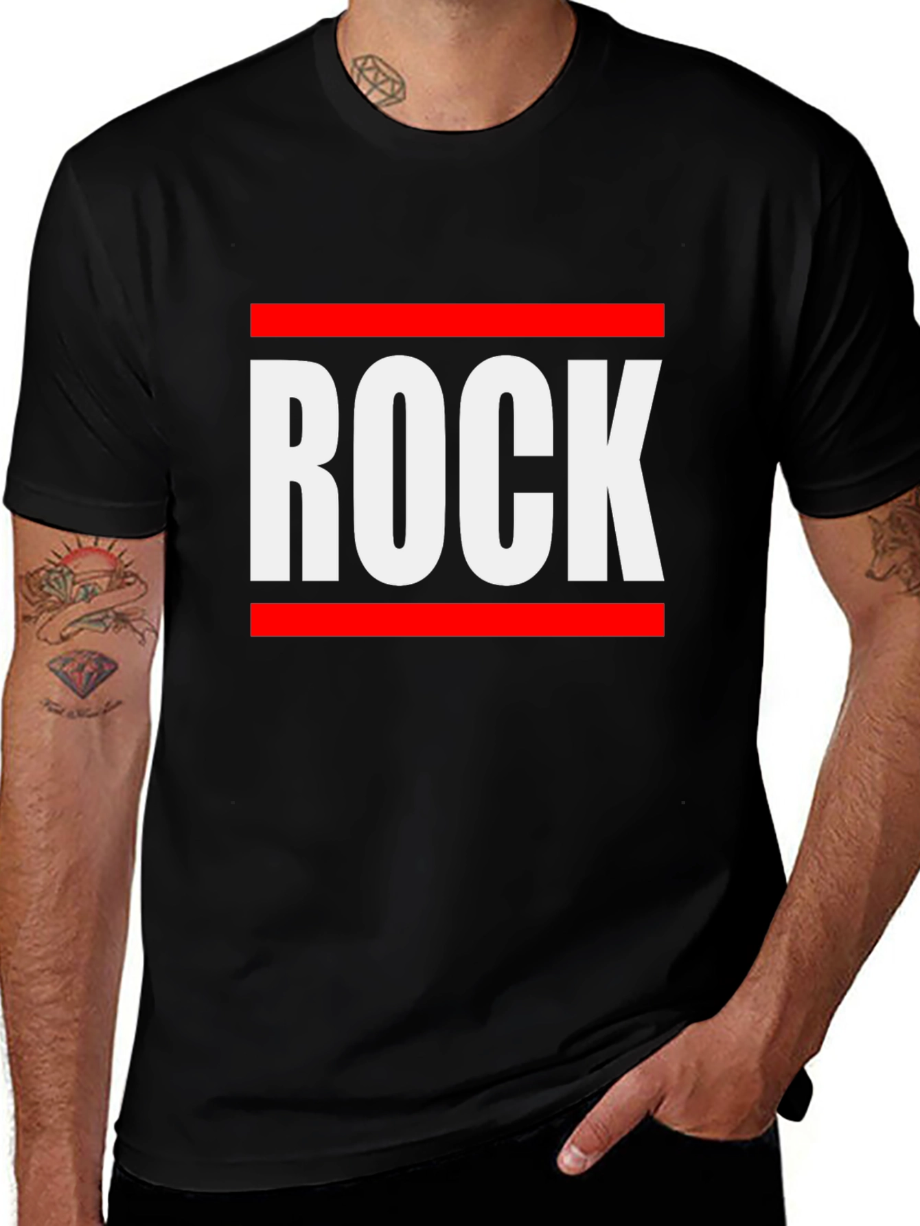 Rock Graphic Tee - Black Cotton T-Shirt for Music Lovers