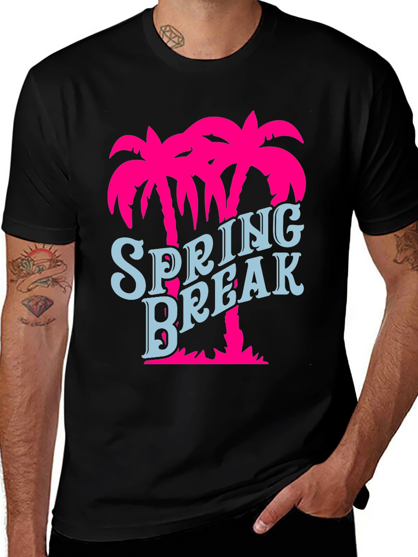 Variant 23 of Spring Break Palm Tree Graphic Tee