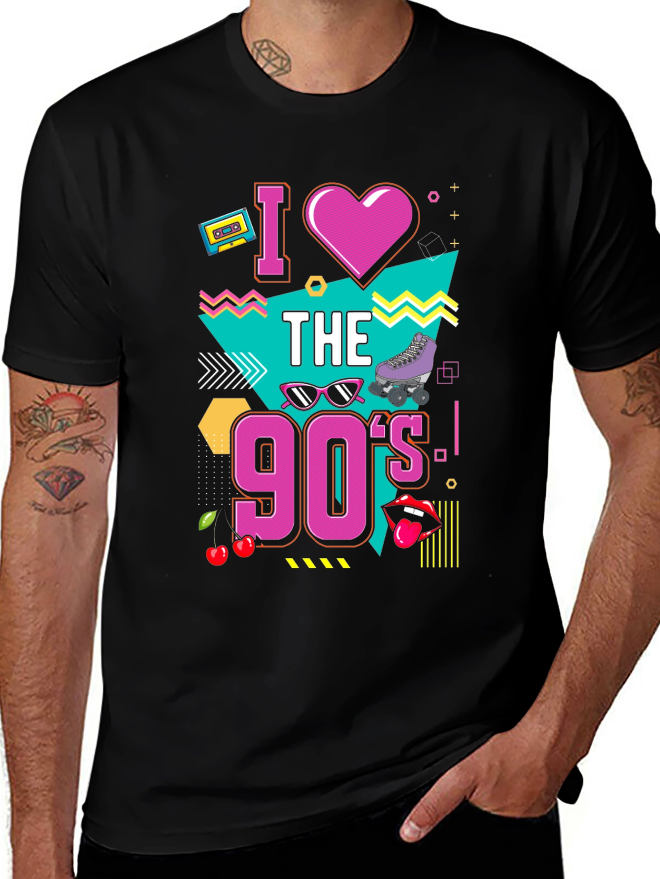 I Love The 90's Retro Black T-Shirt