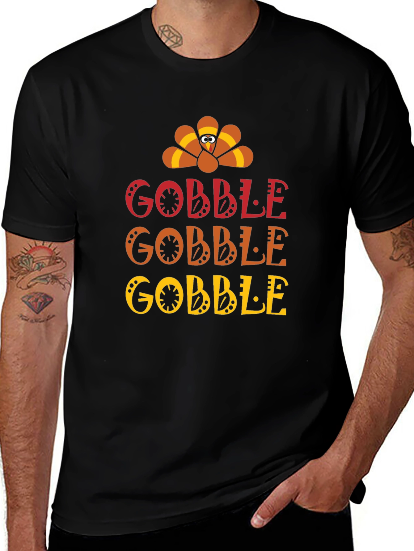 Gobble Thanksgiving T-Shirt - Holiday Fun