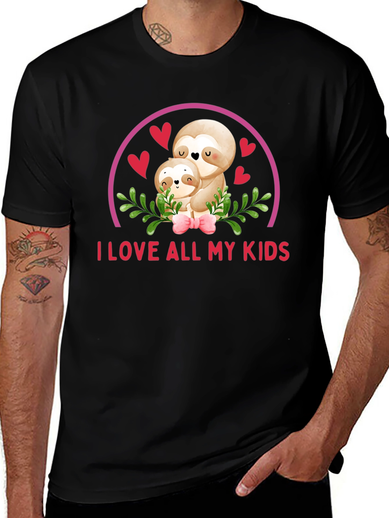 Variant 22 of I Love All My Kids Sloth T-Shirt
