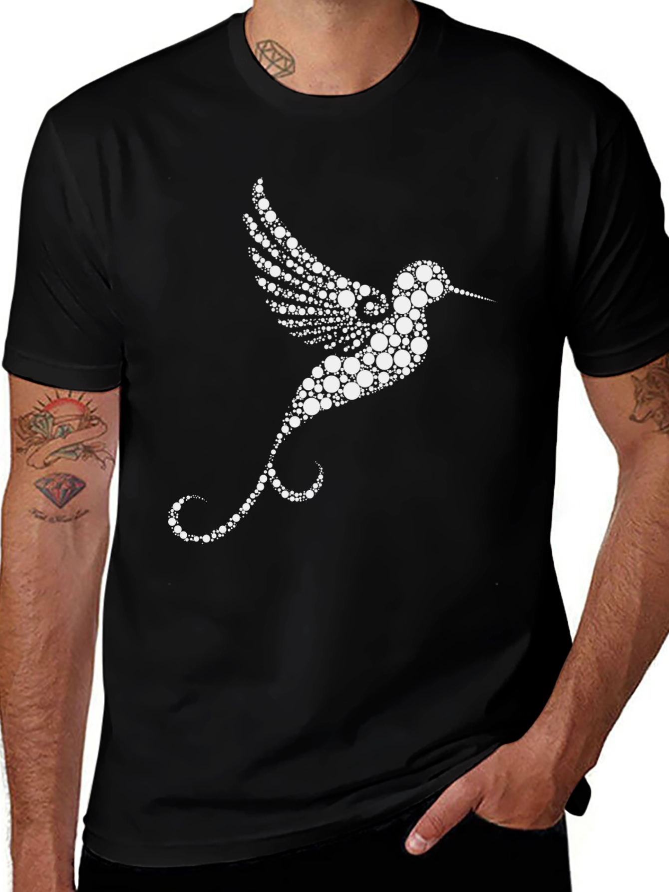Variant 6 of Hummingbird Circle Design T-Shirt