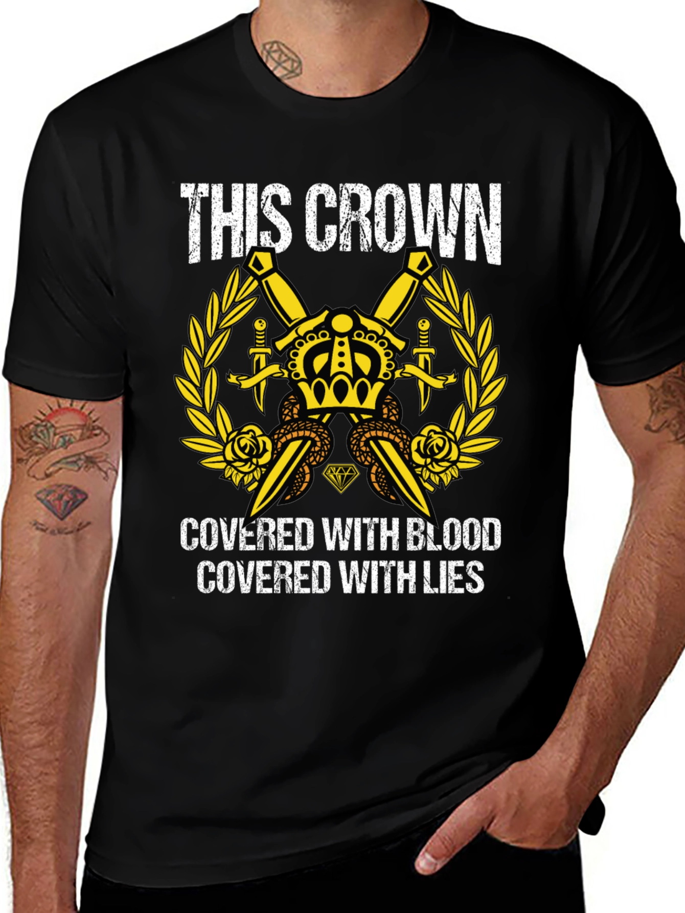 Variant 26 of Crown Blood & Lies Graphic Tee