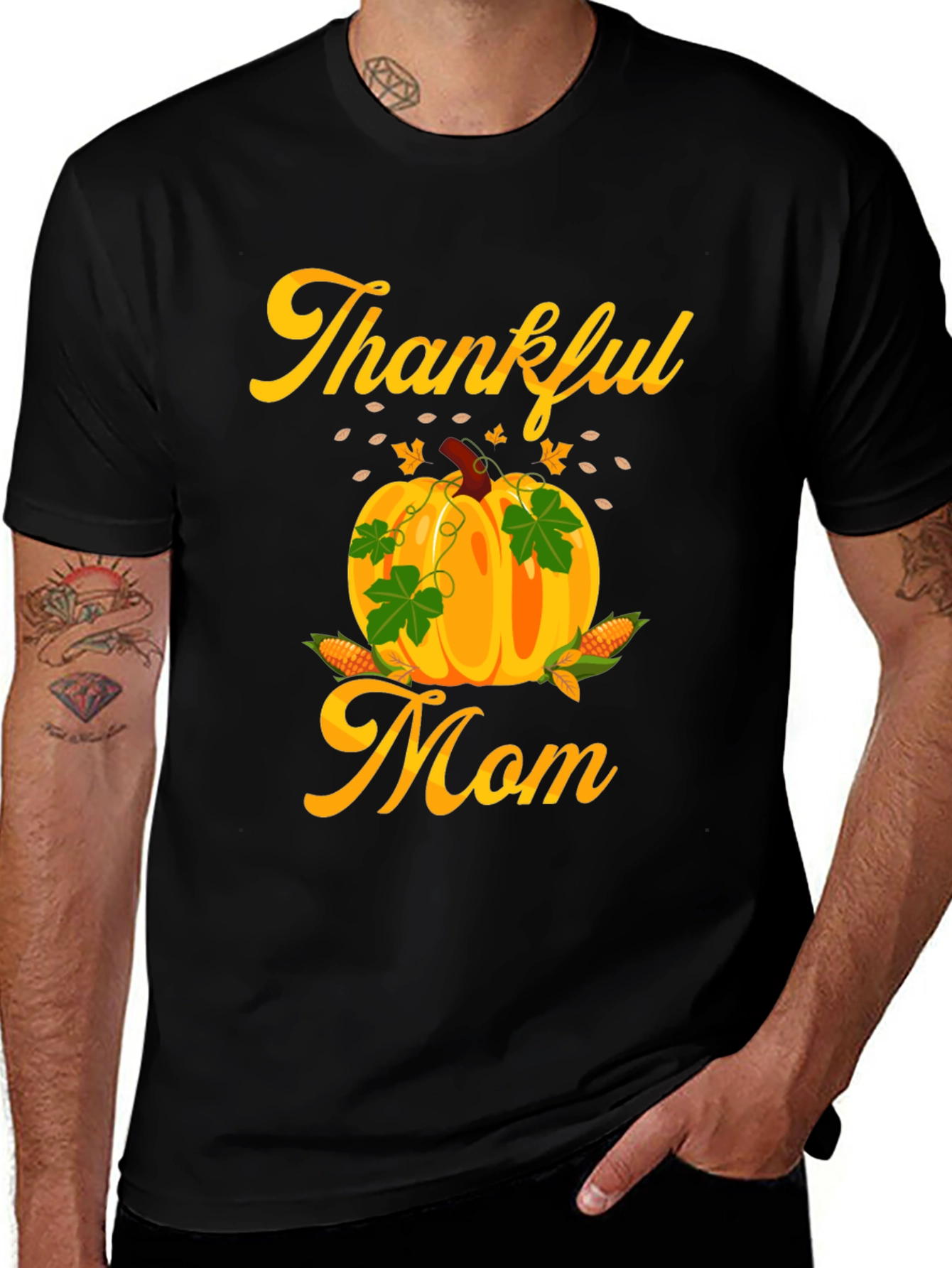 Variant 2 of Thankful Mom T-Shirt - Pumpkin Fall Tee