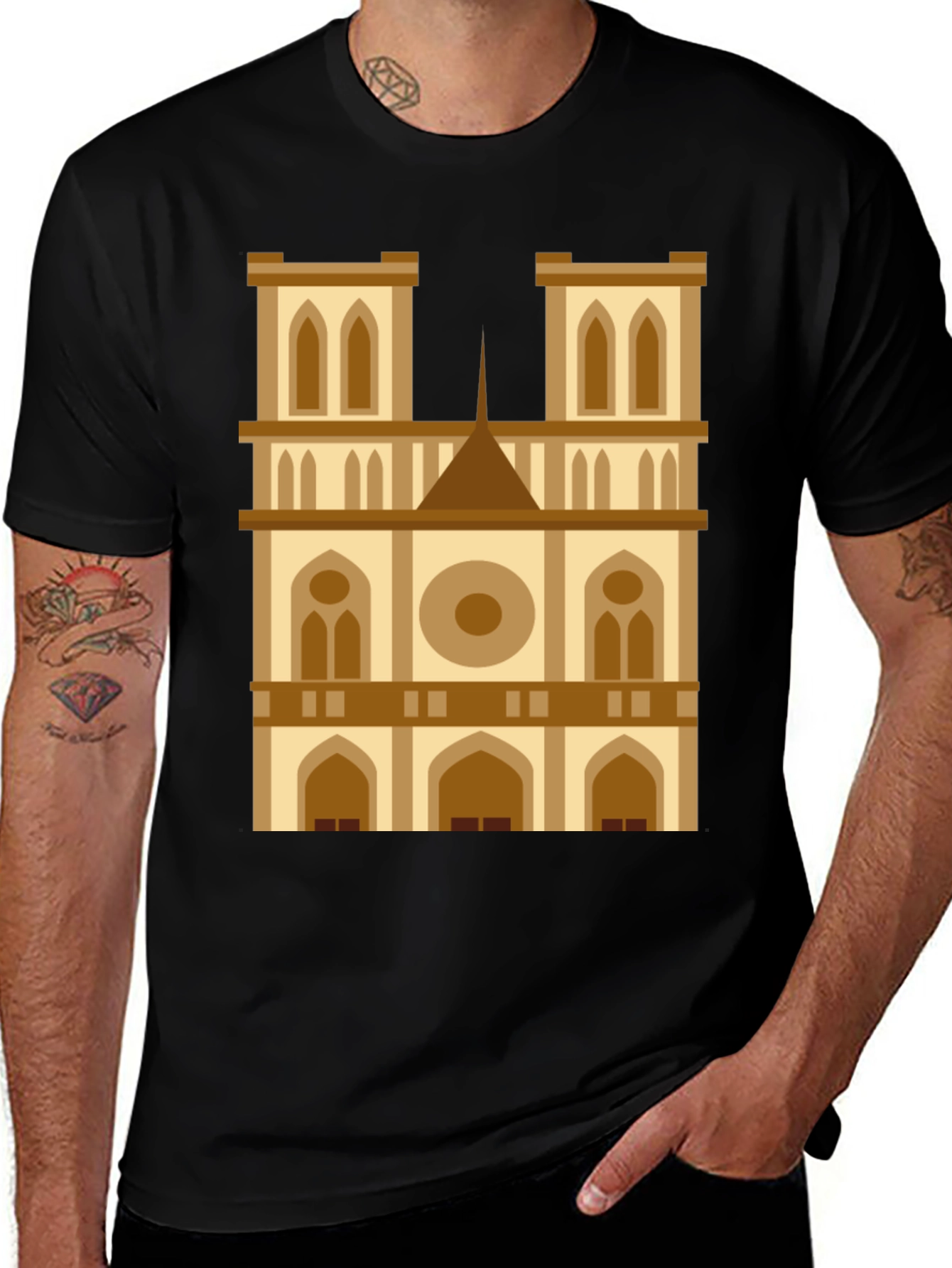 Variant 11 of Notre Dame Cathedral Graphic T-Shirt