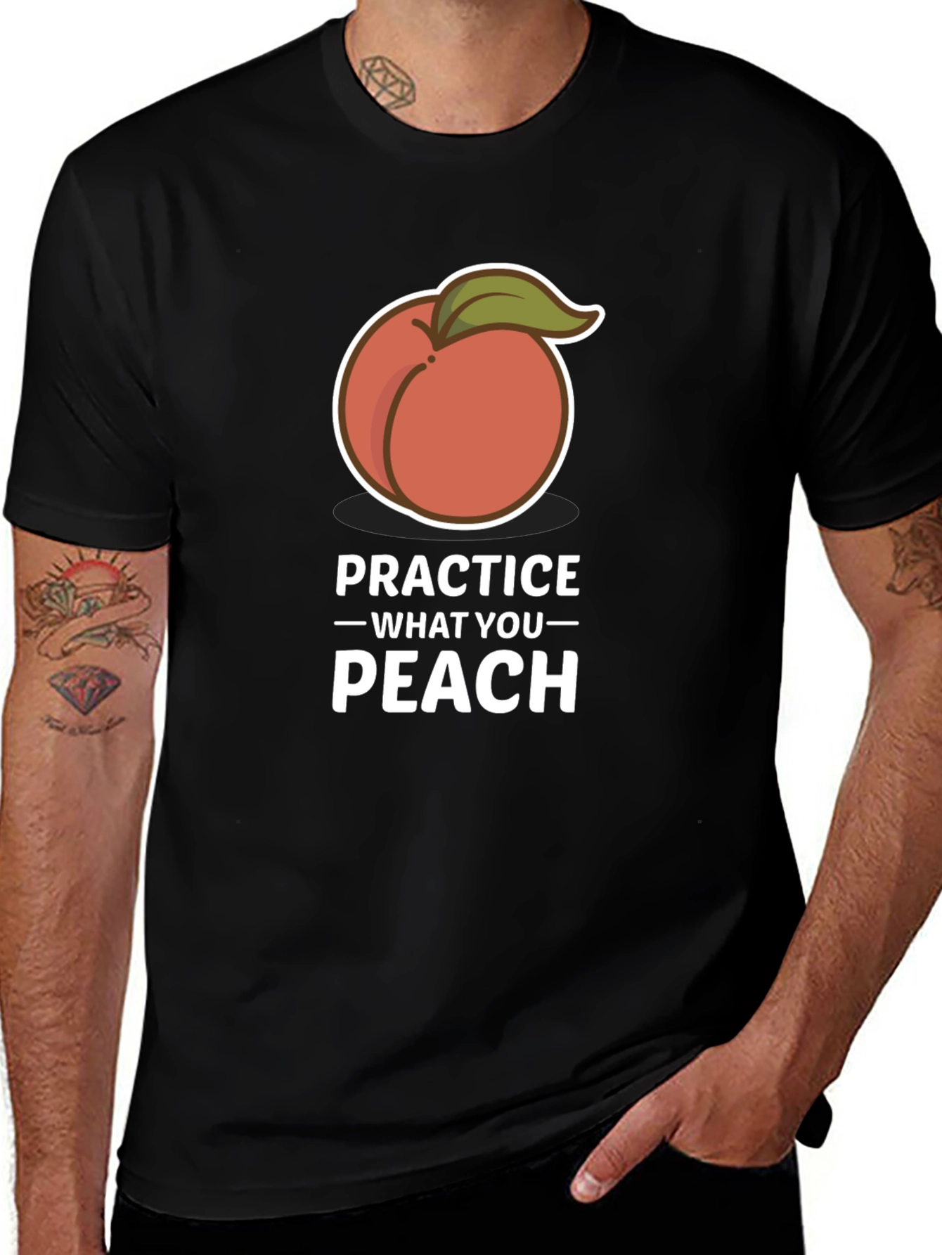 Variant 8 of Practice What You Peach Graphic T-Shirt
