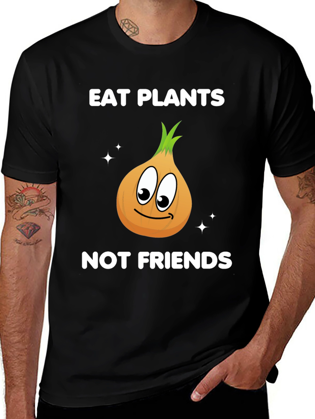 Variant 28 of Eat Plants Not Friends Vegan Graphic T-Shirt