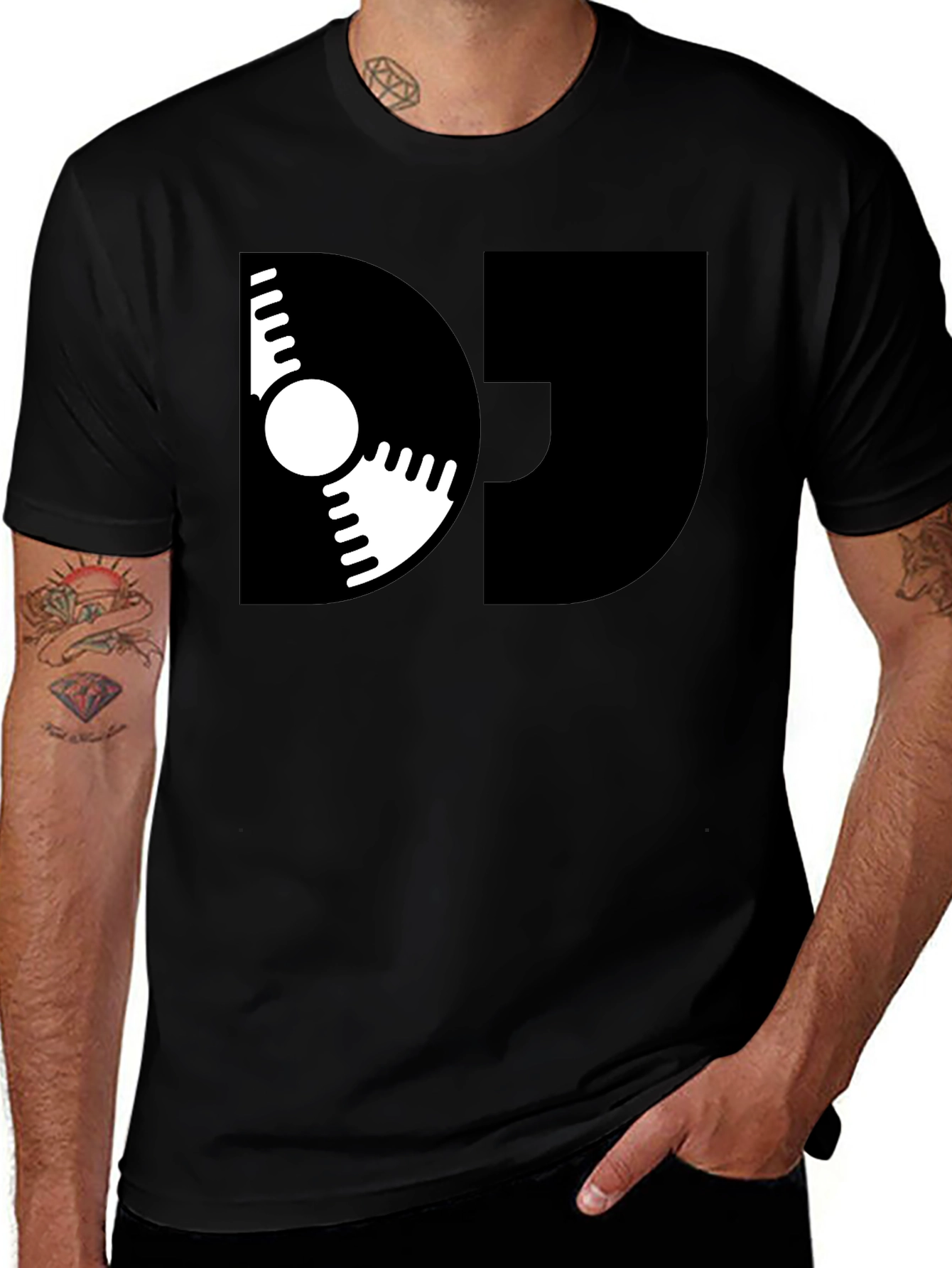 Variant 14 of DJ Graphic Tee - Vinyl Record Design