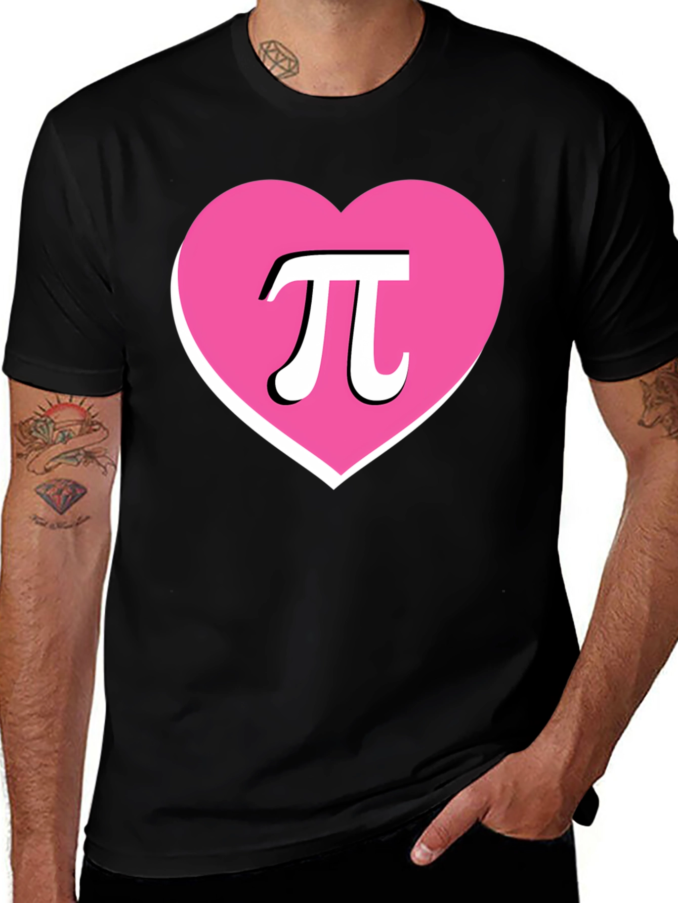 Variant 12 of Math Lover's Pi Heart T-Shirt
