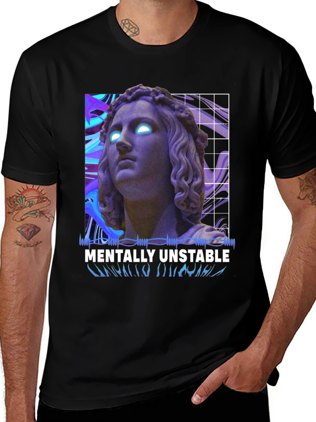 Variant 18 of Mentally Unstable Statue Graphic Tee