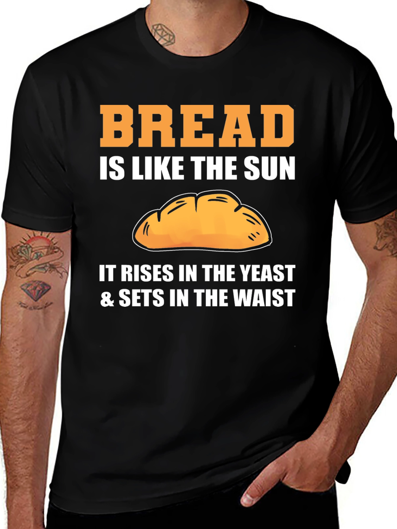 Variant 10 of Bread Lover T-Shirt - Rising Waist Humor