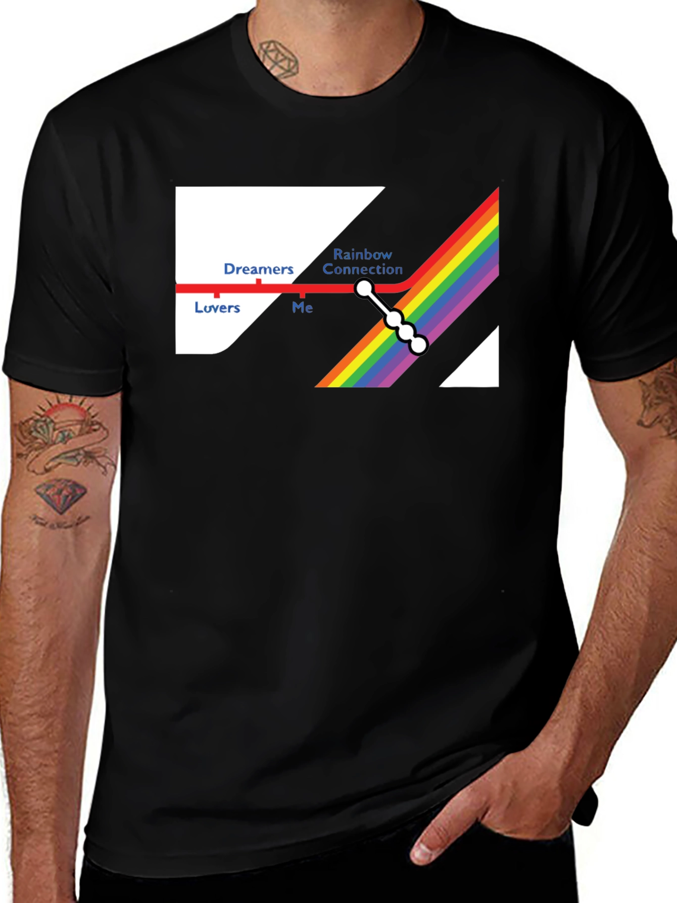 Rainbow Connection Subway T-Shirt