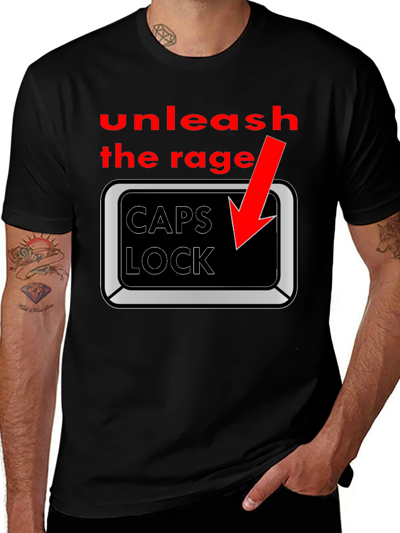 Unleash the Rage: CAPS LOCK T-Shirt
