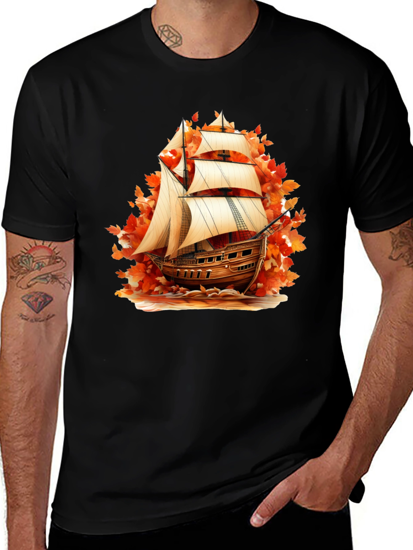 Variant 9 of Autumn Sailboat Graphic Tee