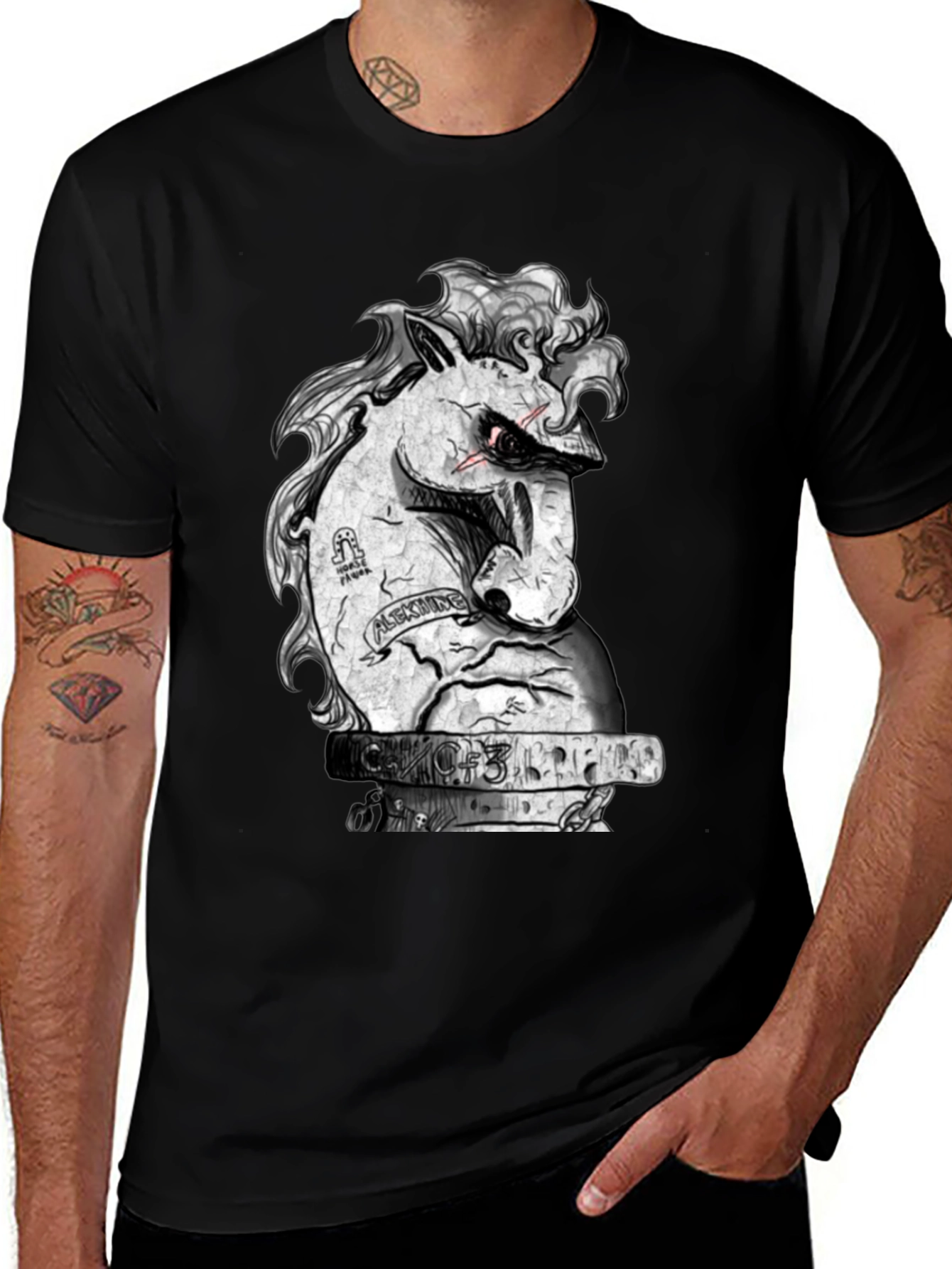 Variant 24 of Unique Graphic Tee - Angry Horse Design