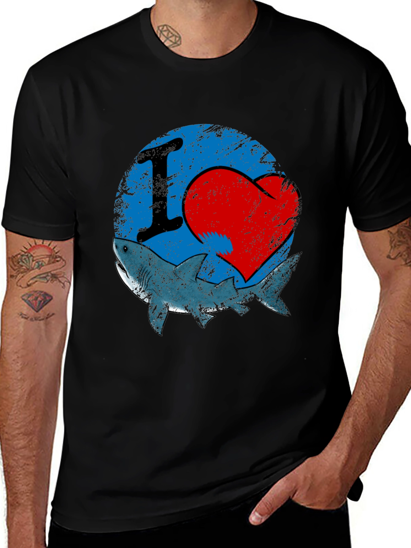 Variant 6 of I Heart Sharks Graphic Tee