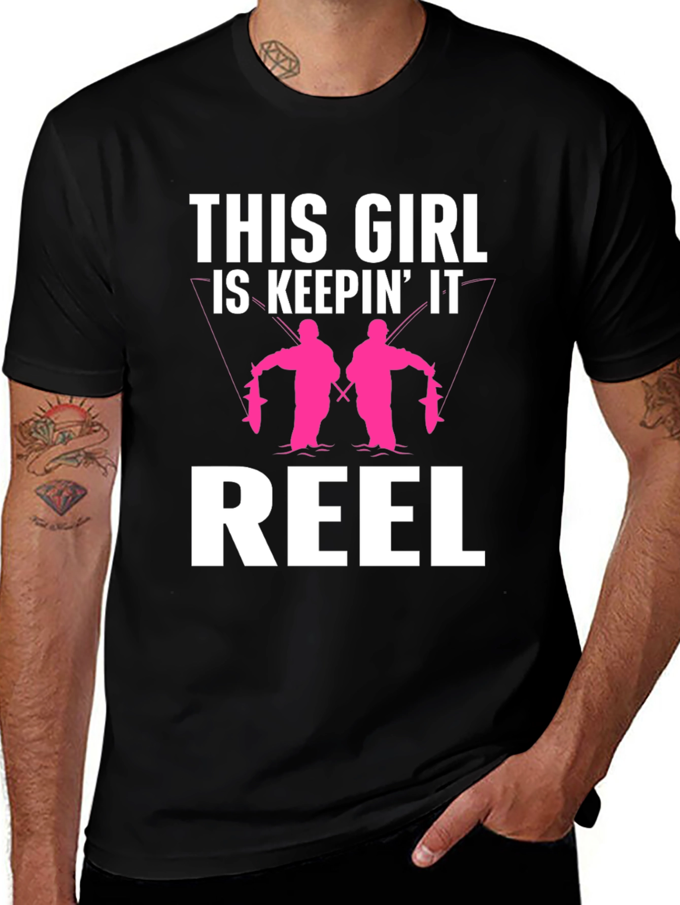 Variant 17 of This Girl Is Keepin' It Reel T-Shirt