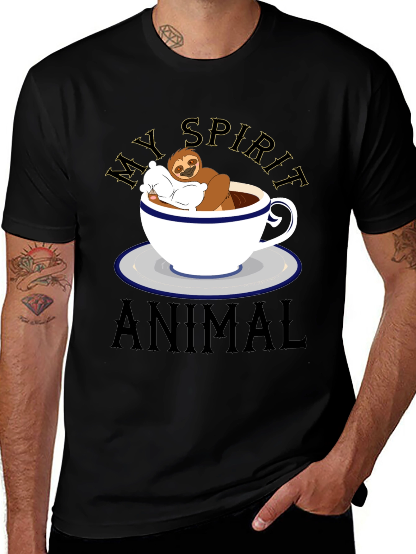 Variant 3 of My Spirit Animal Sloth Coffee T-Shirt