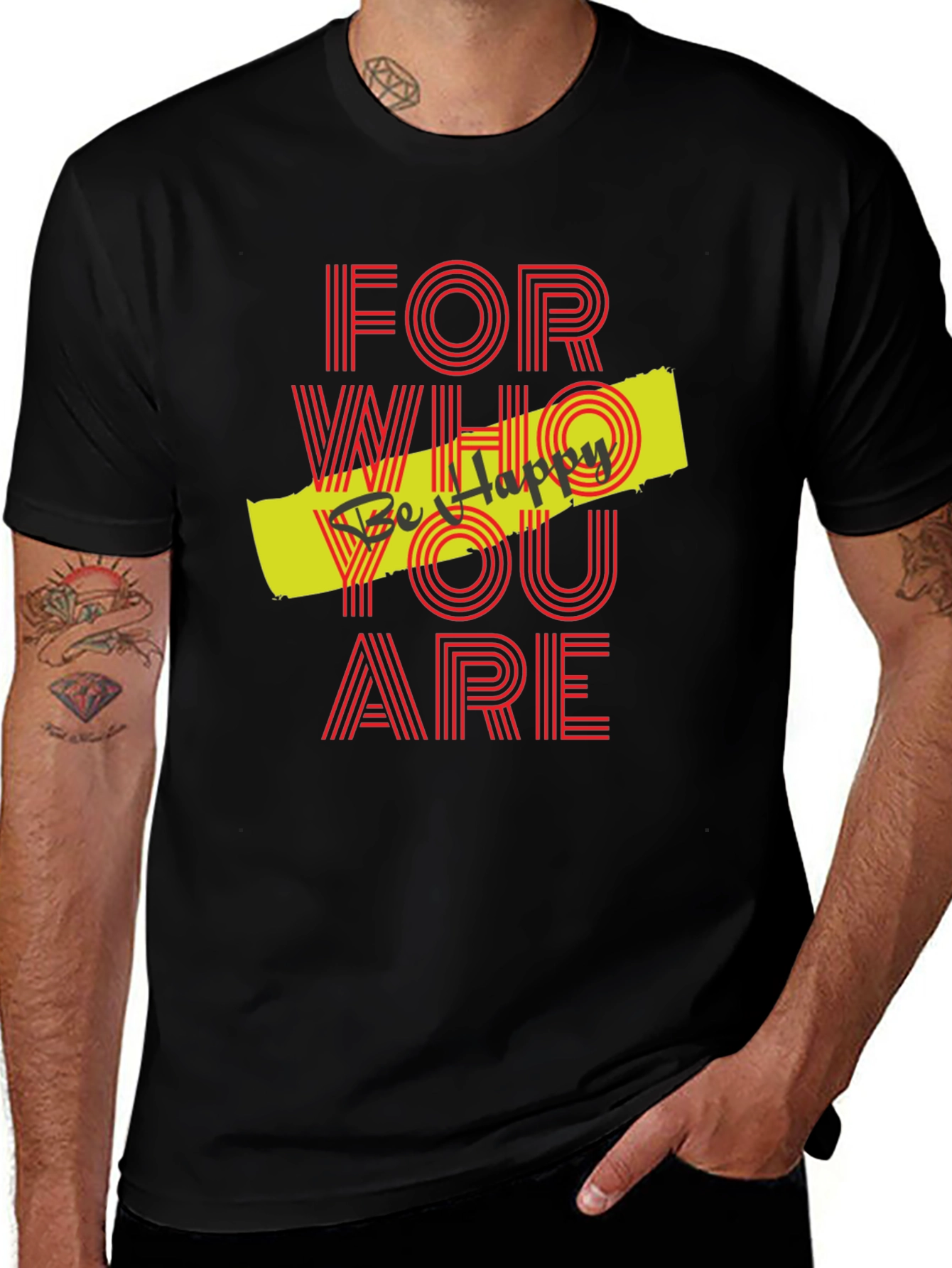 Variant 29 of Be Happy T-Shirt - Graphic Design Tee