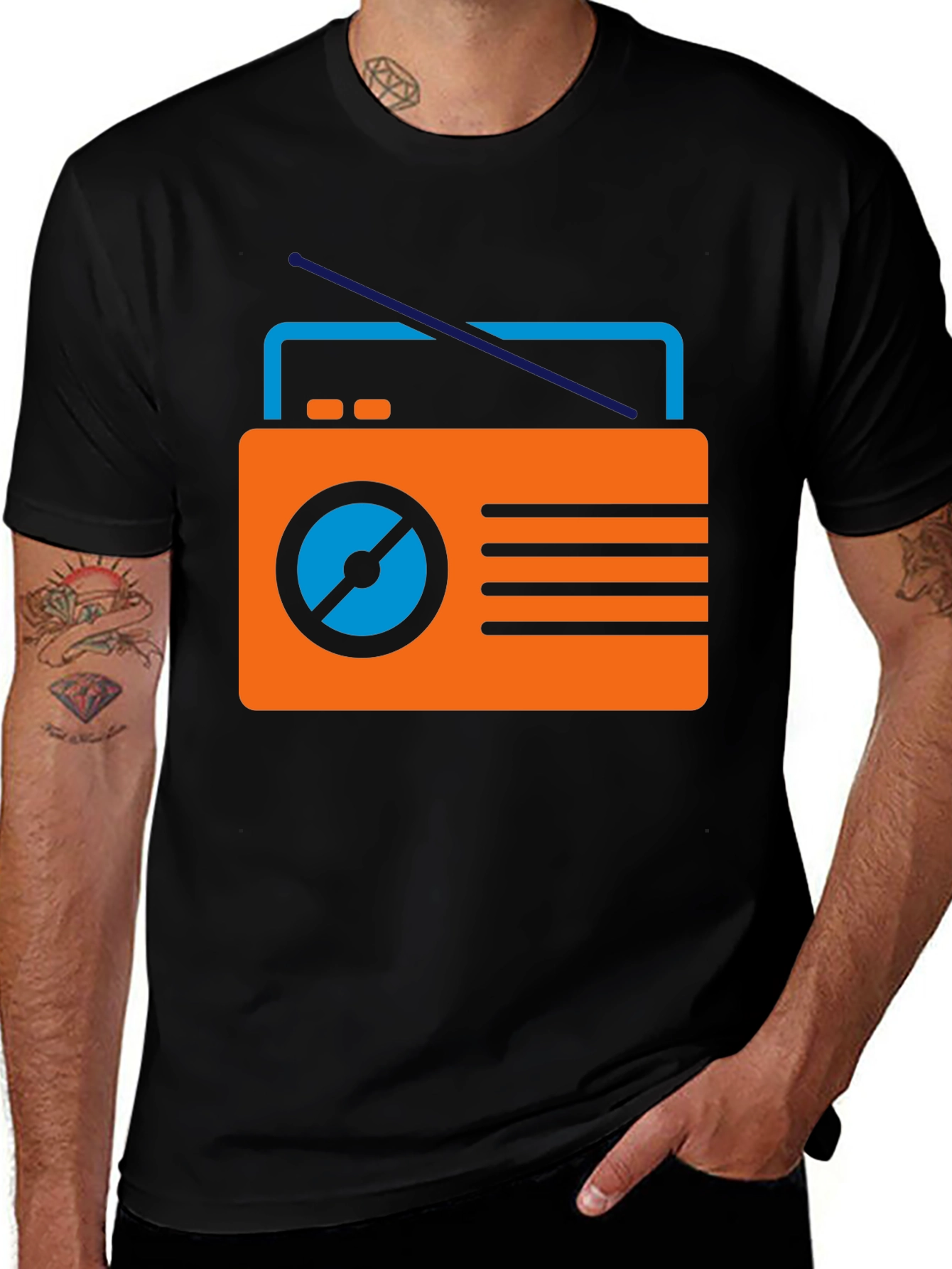 Variant 15 of Retro Radio Graphic Tee - Vintage Style T-Shirt