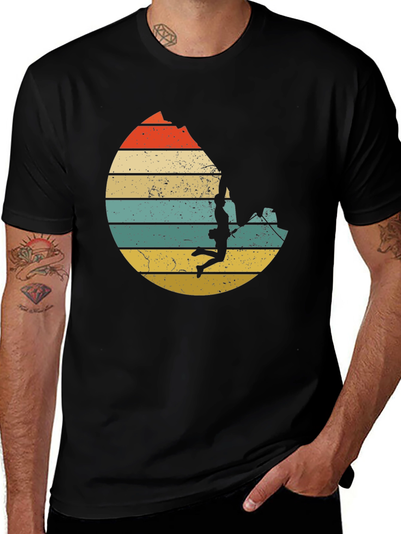 Variant 3 of Vintage Climber Graphic T-Shirt - Retro Style