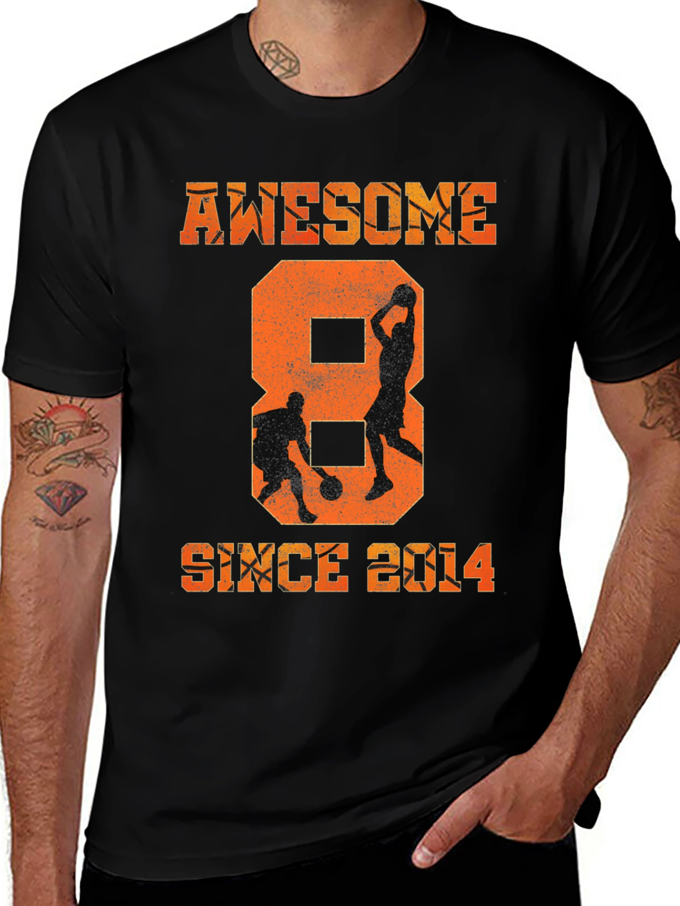 Variant 17 of Awesome Since 2014 Basketball T-Shirt