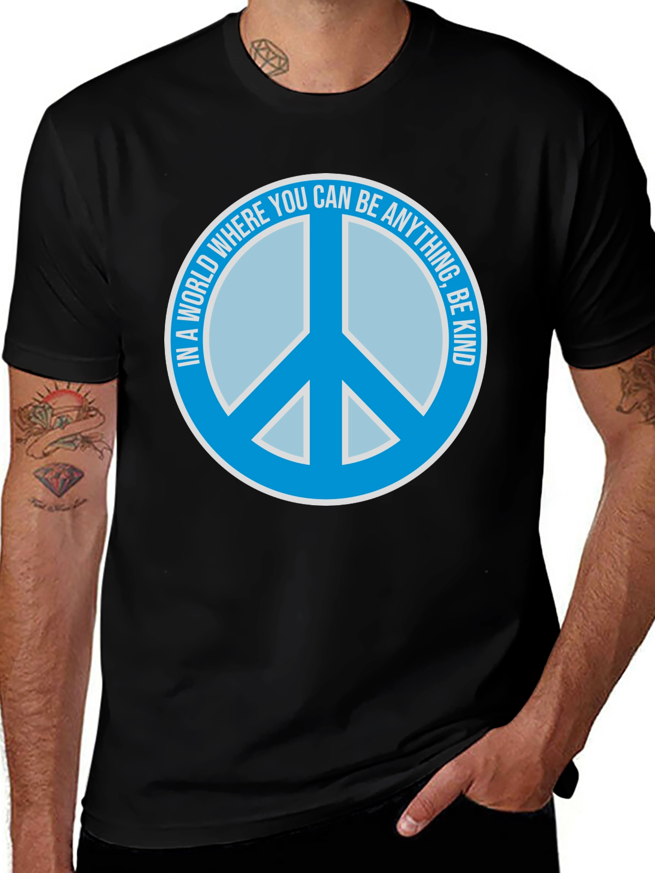 Variant 25 of Be Kind Peace Sign T-Shirt