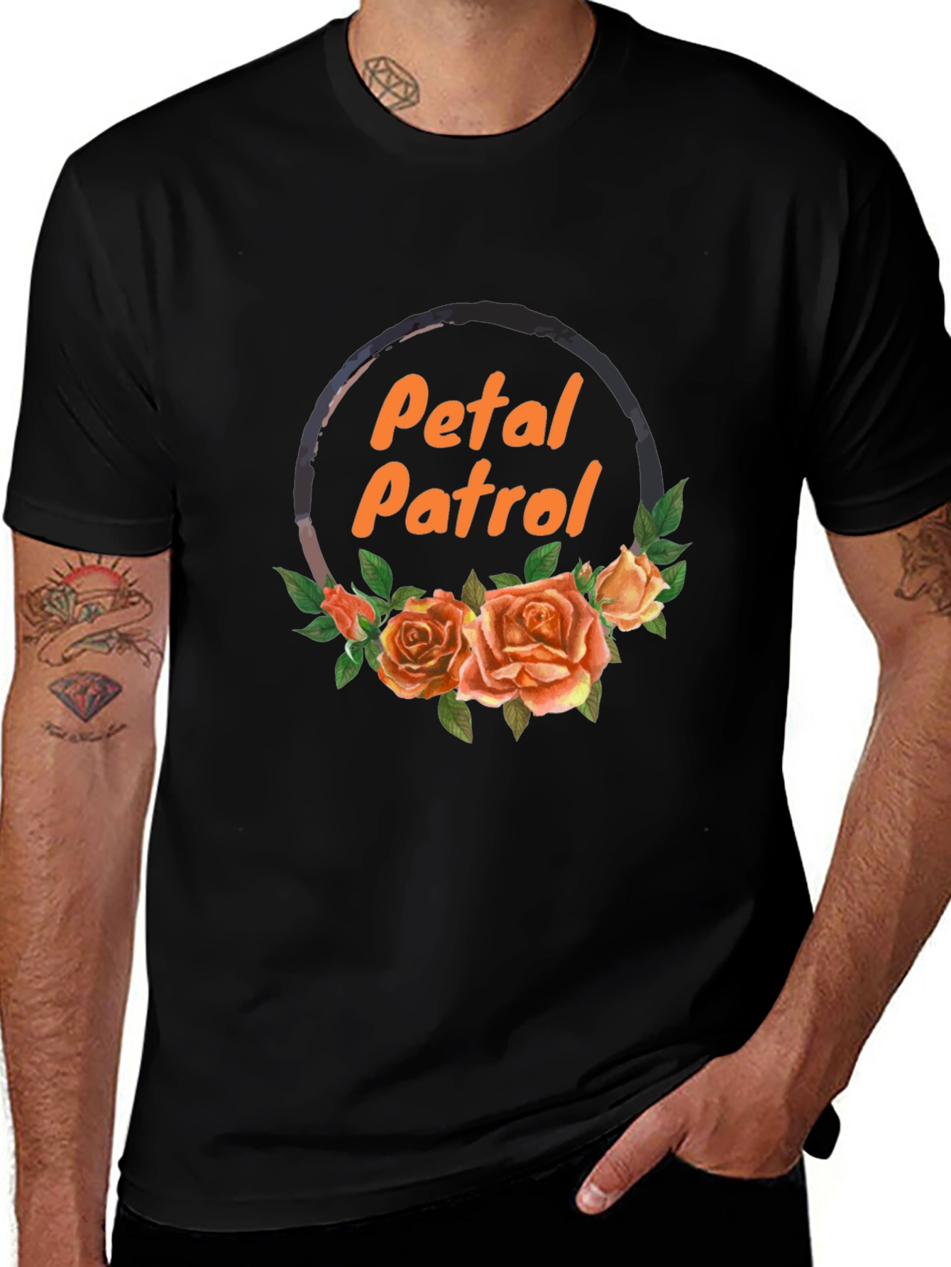 Variant 2 of Petal Patrol Rose Graphic Tee