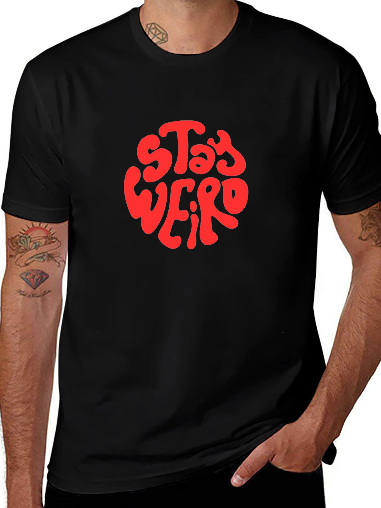 Variant 17 of Stay Weird Graphic T-Shirt - Unisex Cotton Tee