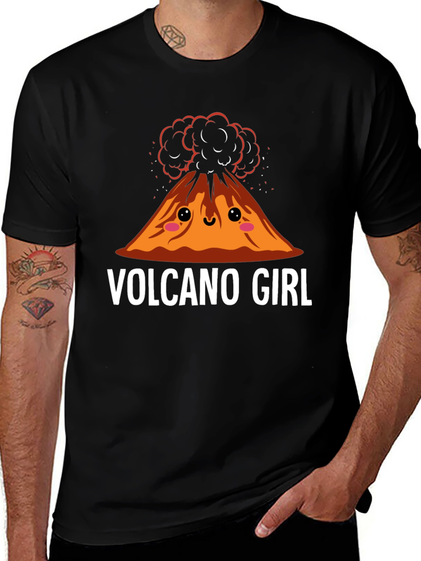 Variant 23 of Volcano Girl Graphic Tee - Fun & Unique Design