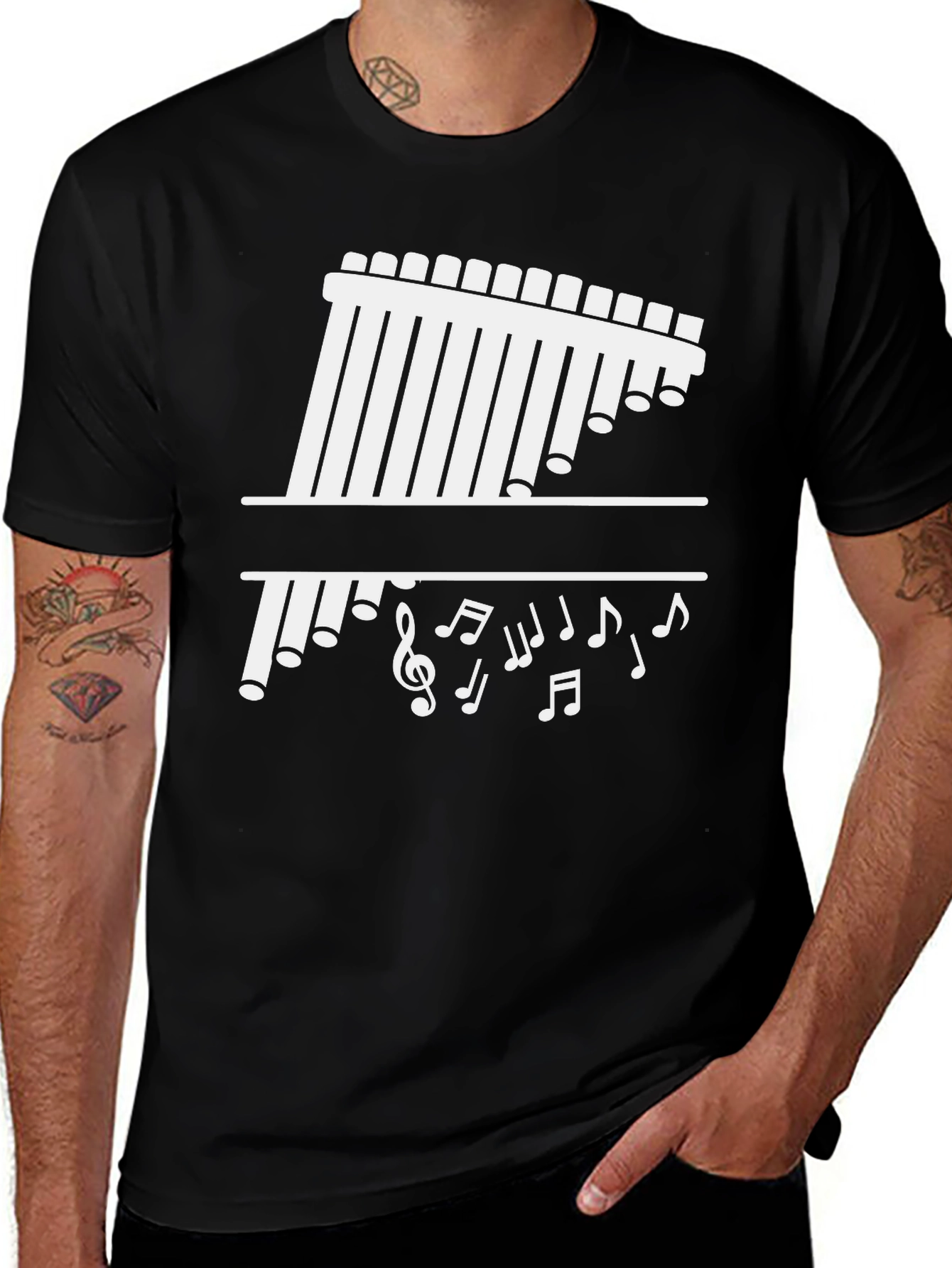 Variant 22 of Musical Pan Flute Graphic Tee