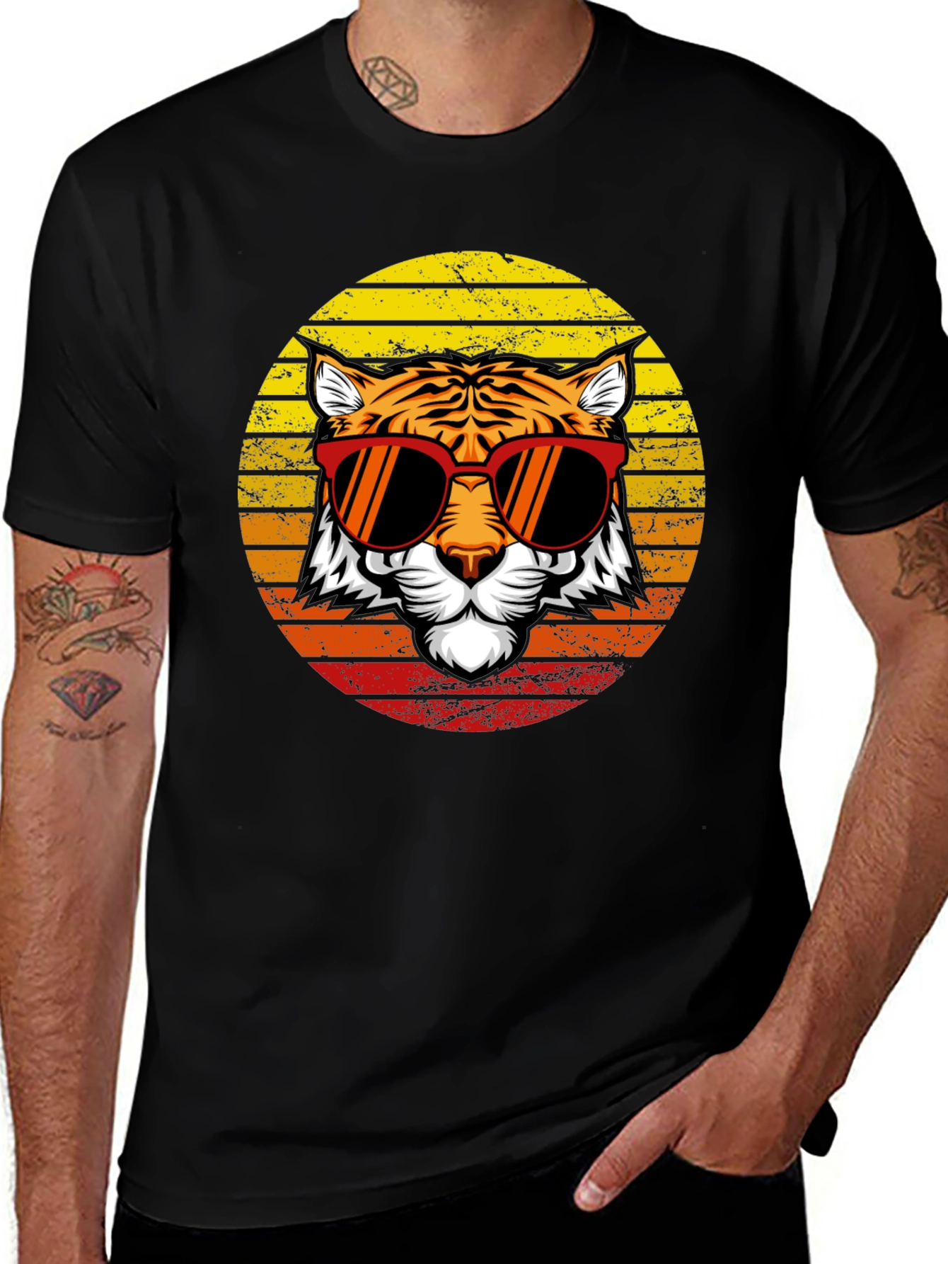 Variant 5 of Cool Tiger Sunglasses Graphic T-Shirt