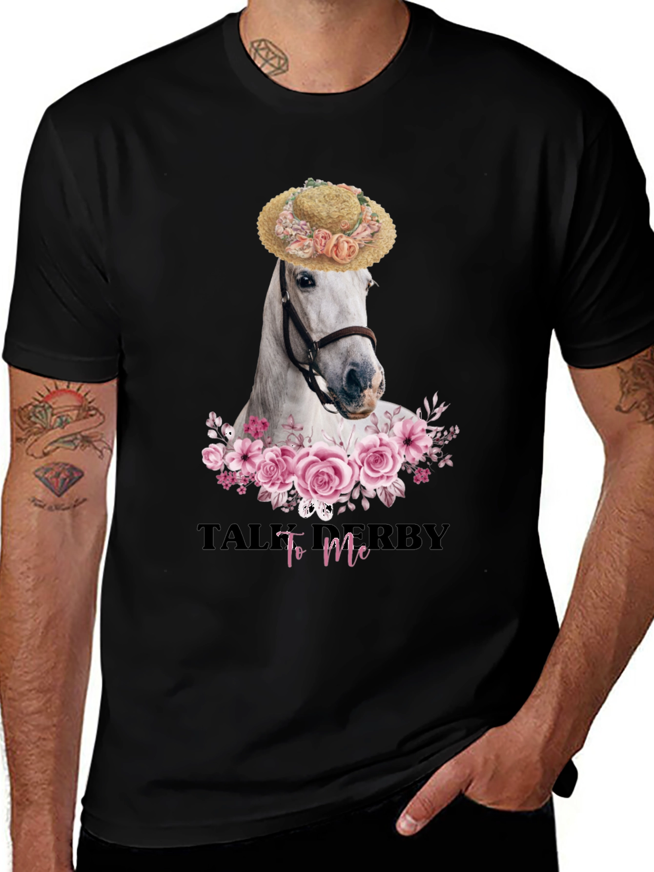 Variant 4 of Floral Derby Horse T-Shirt