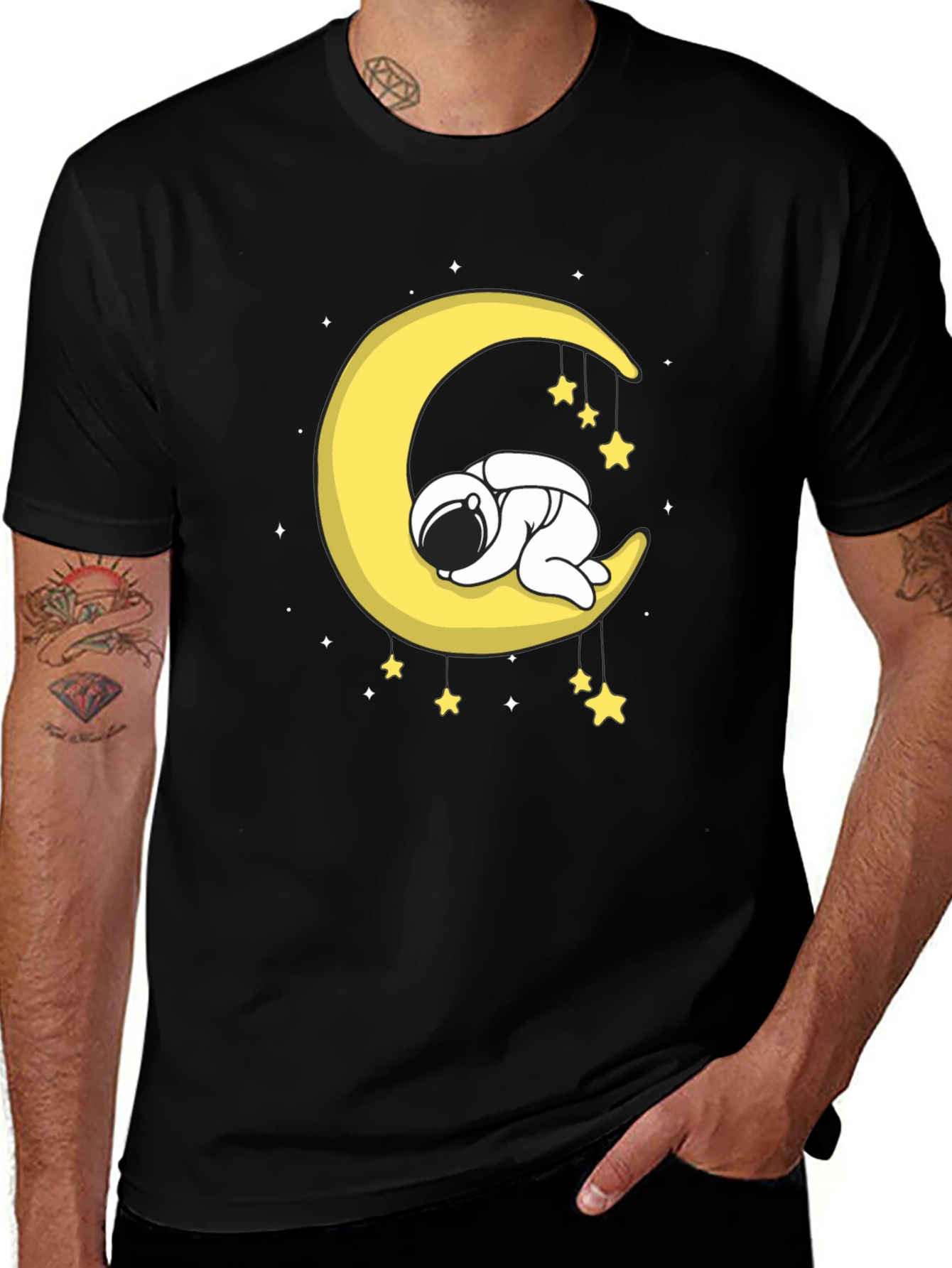 Variant 8 of Astronaut Sleeping on Moon Graphic T-Shirt