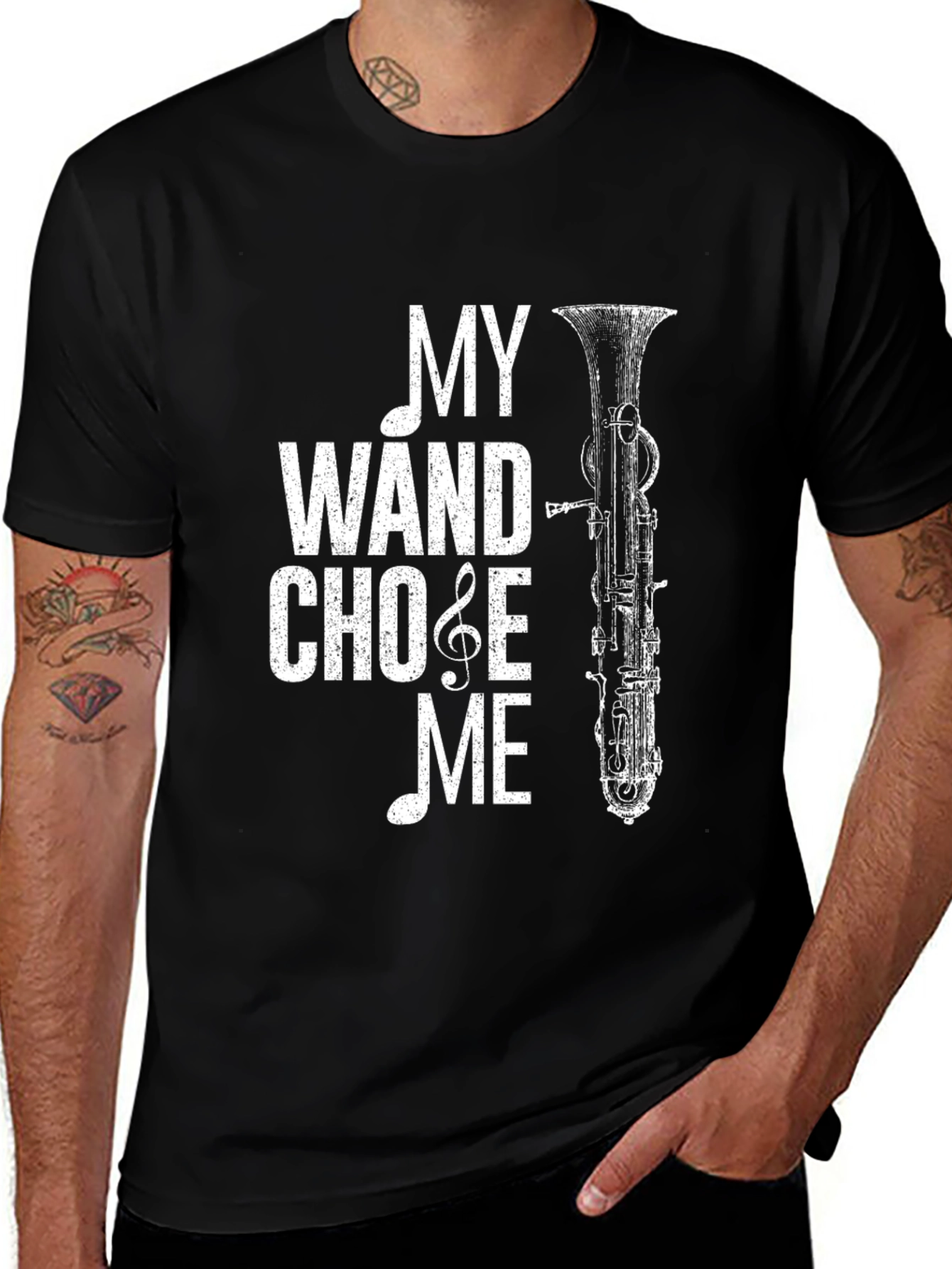 Variant 3 of Bassoon Wand T-Shirt - Music Lover Tee