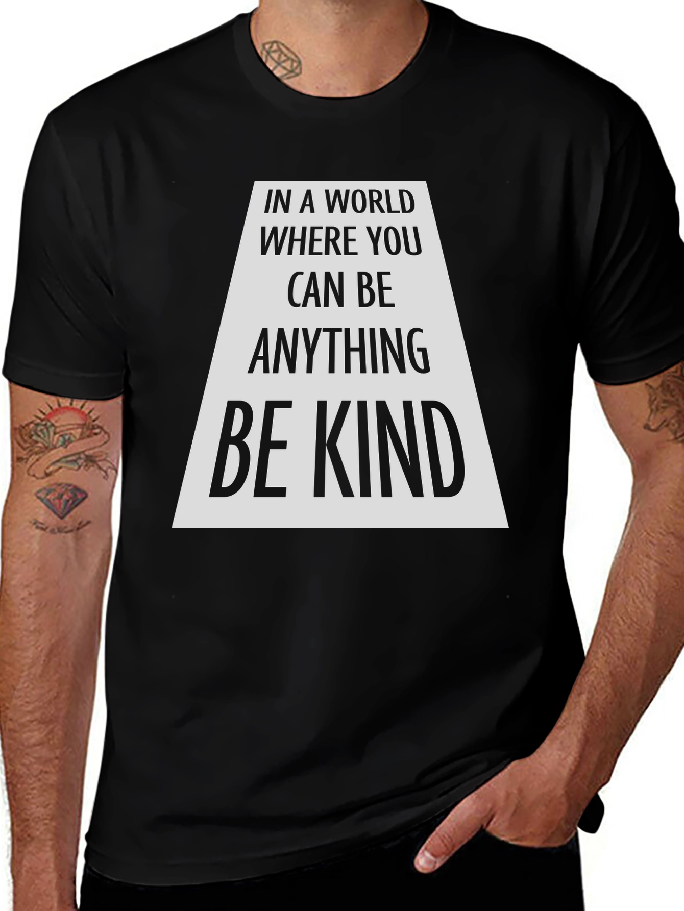 Variant 3 of Be Kind T-Shirt - Inspirational Graphic Tee