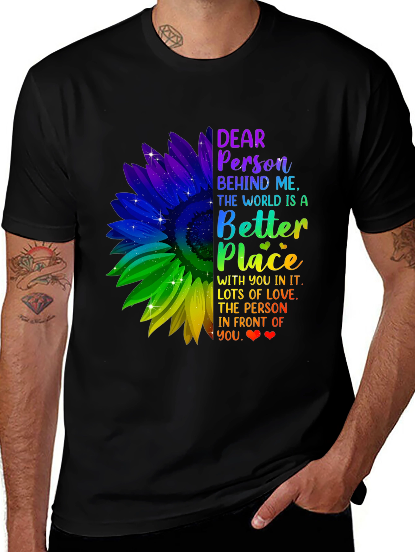 Variant 30 of Inspirational Sunflower T-Shirt - Be Kind