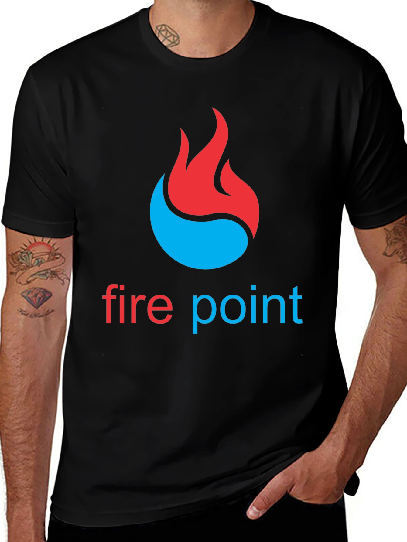Variant 12 of Fire Point Graphic Tee - Bold Design, Comfortable Fit