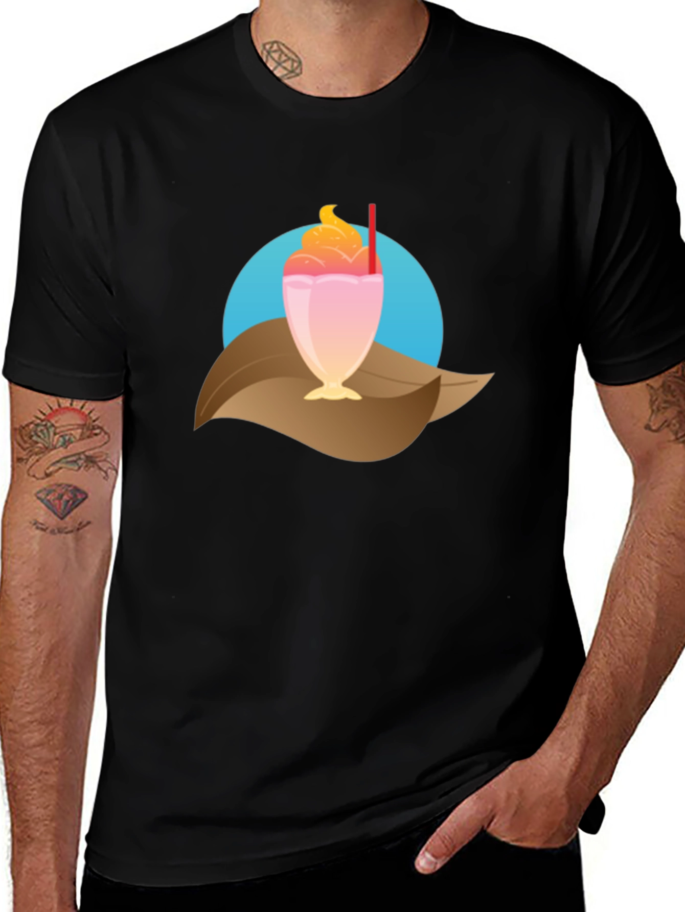 Variant 19 of Tropical Milkshake Graphic Tee - Casual Summer Style
