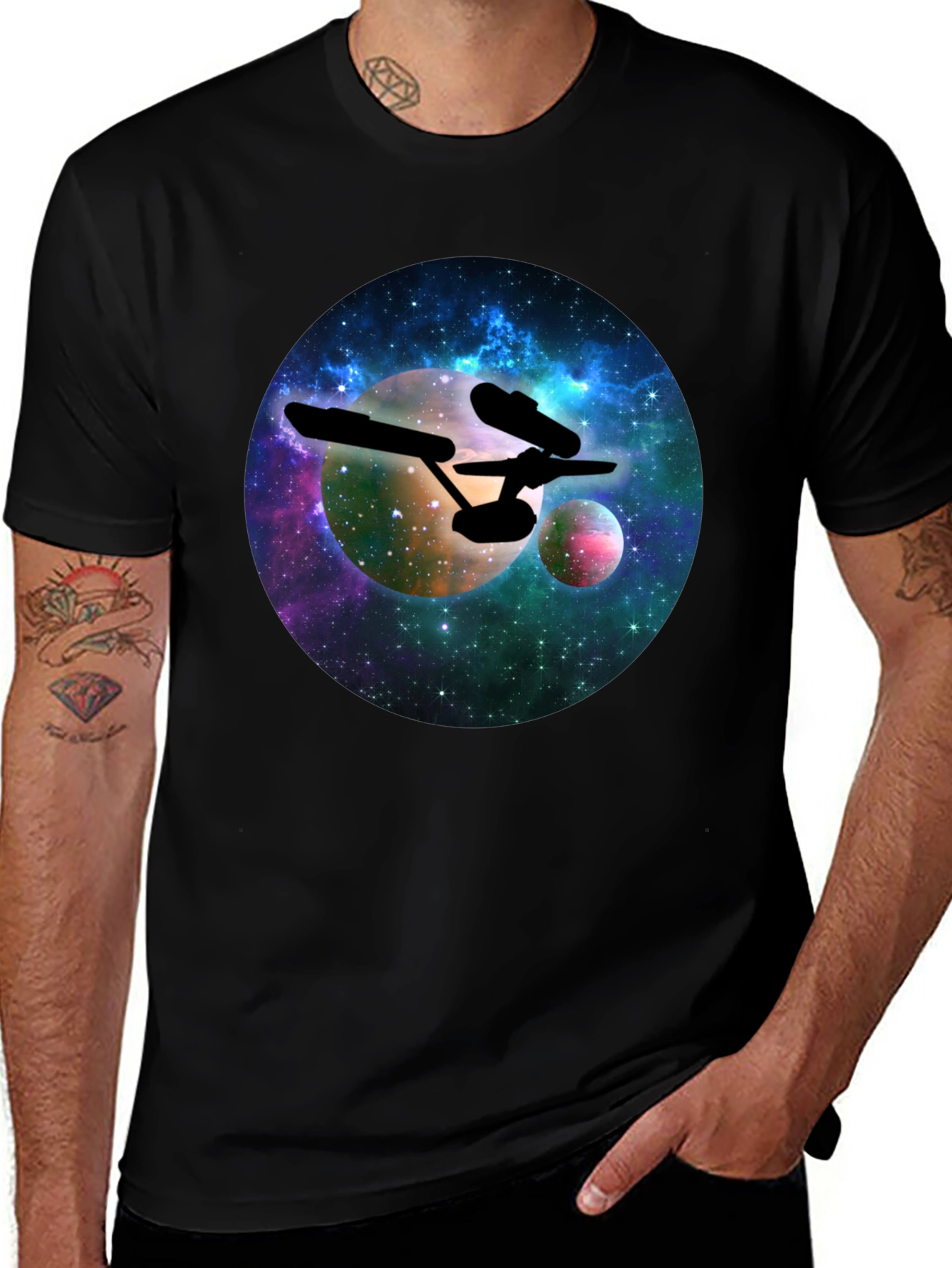 Star Trek Galaxy Graphic T-Shirt - Black